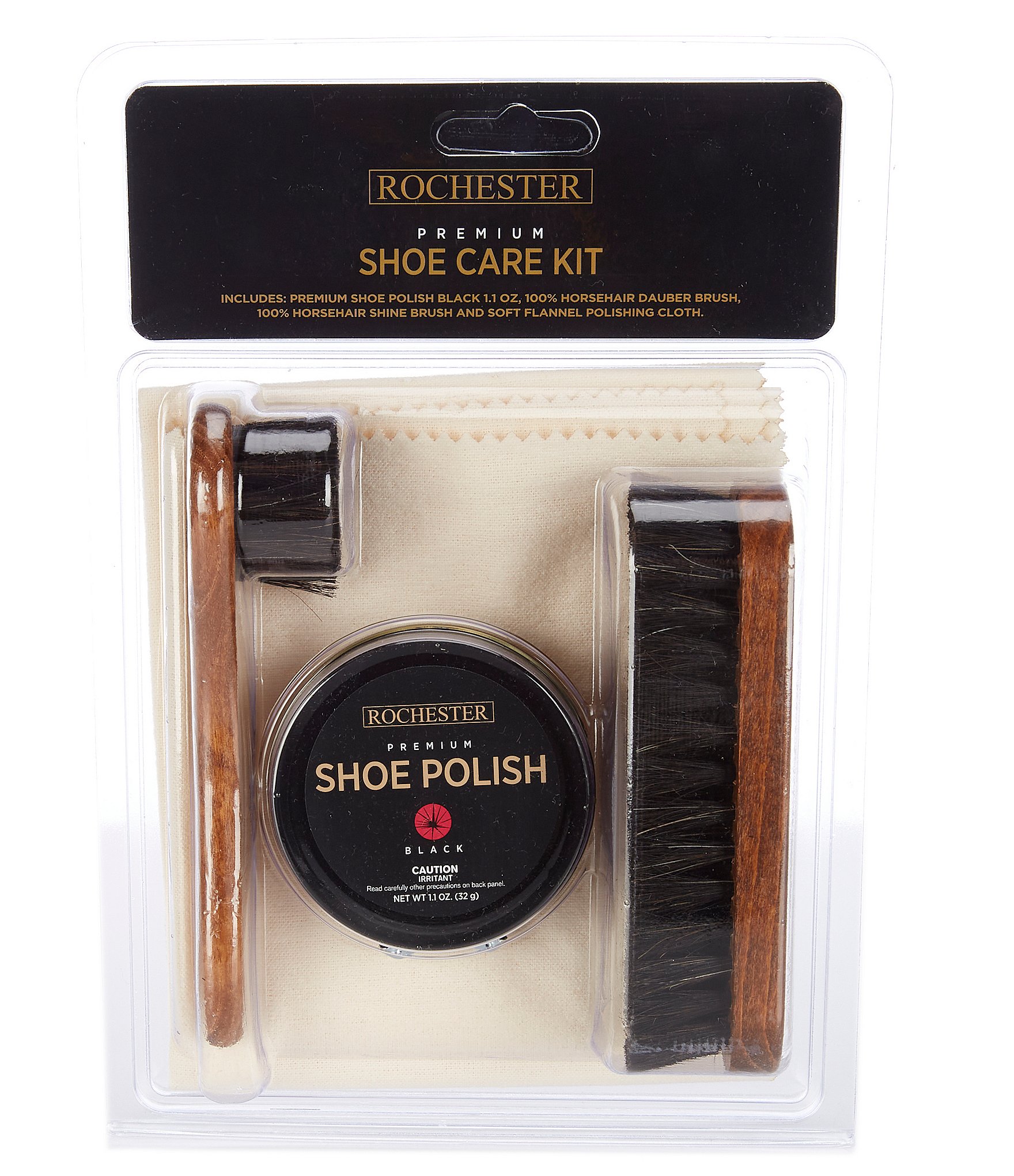3pk Horsehair Shoe Brush - Shoe Polish Brush - Leather, Boots