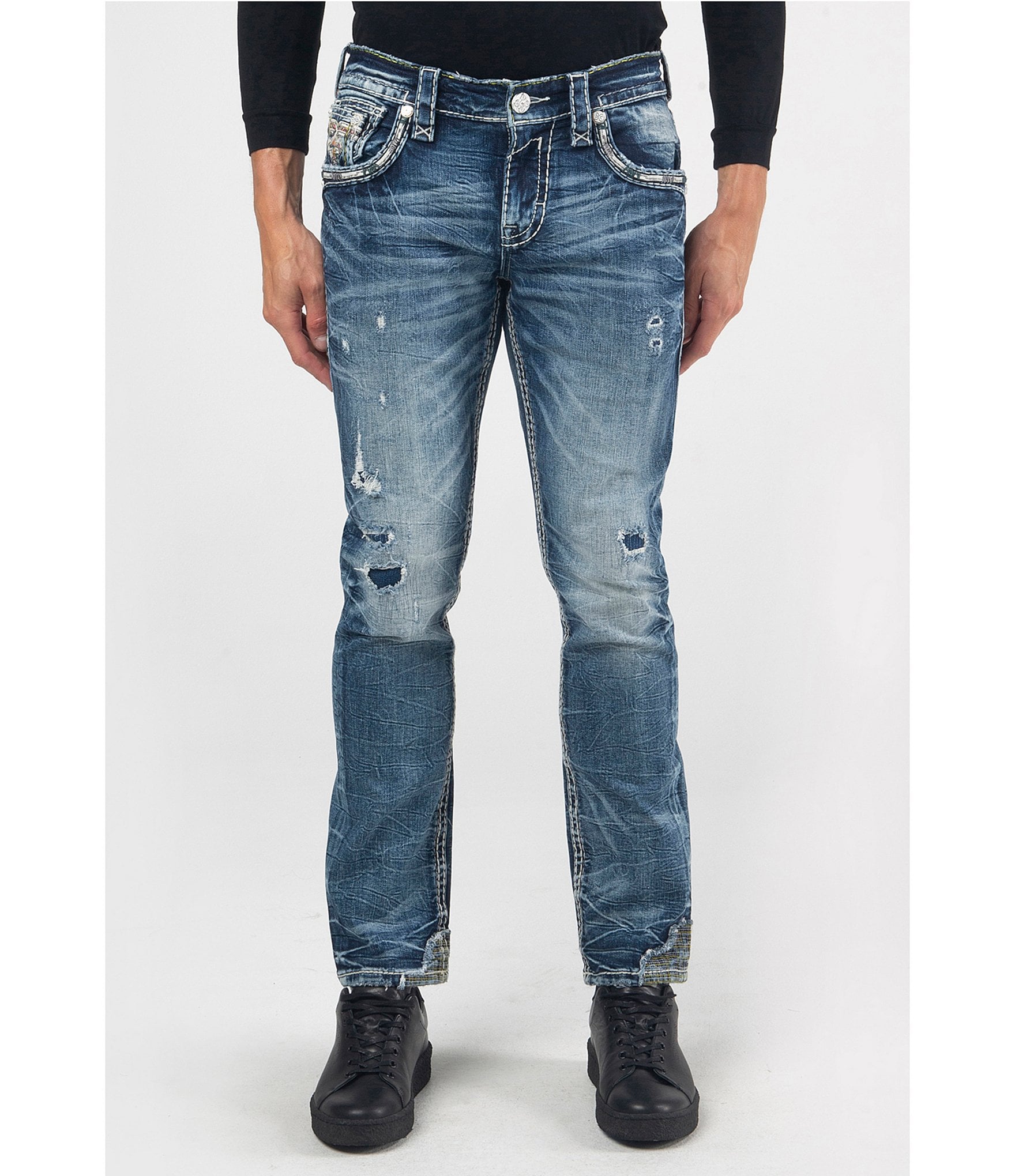 Rock Revival Hawk A201 Alt Straight Fit Denim Jeans | Dillard's