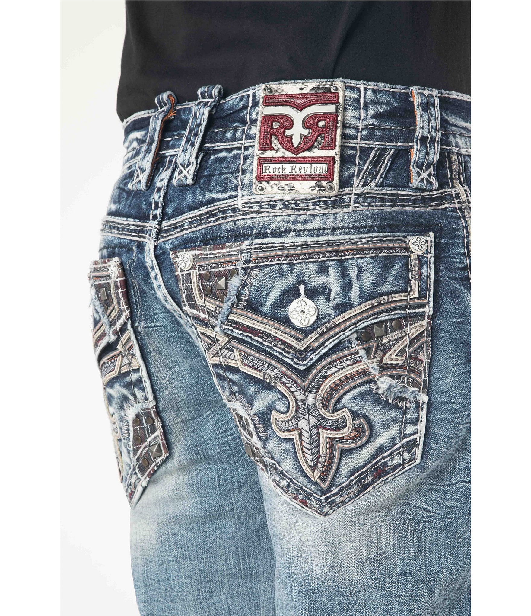 Rock Revival Arjan Straight Leg Destructed Jeans