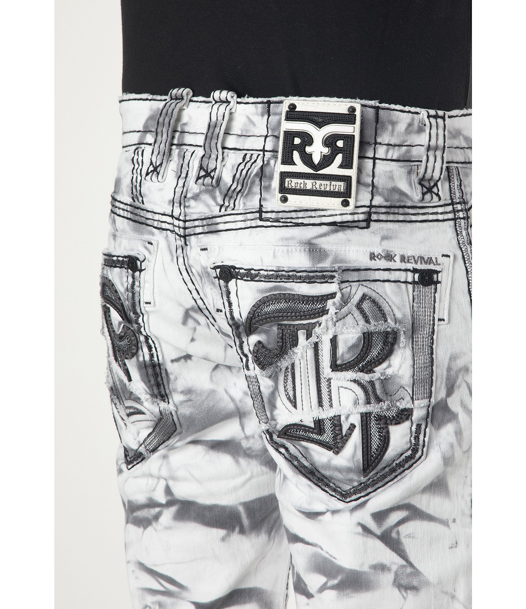 Rock Revival Dagny Tie-Dye 14#double; Inseam Denim Shorts