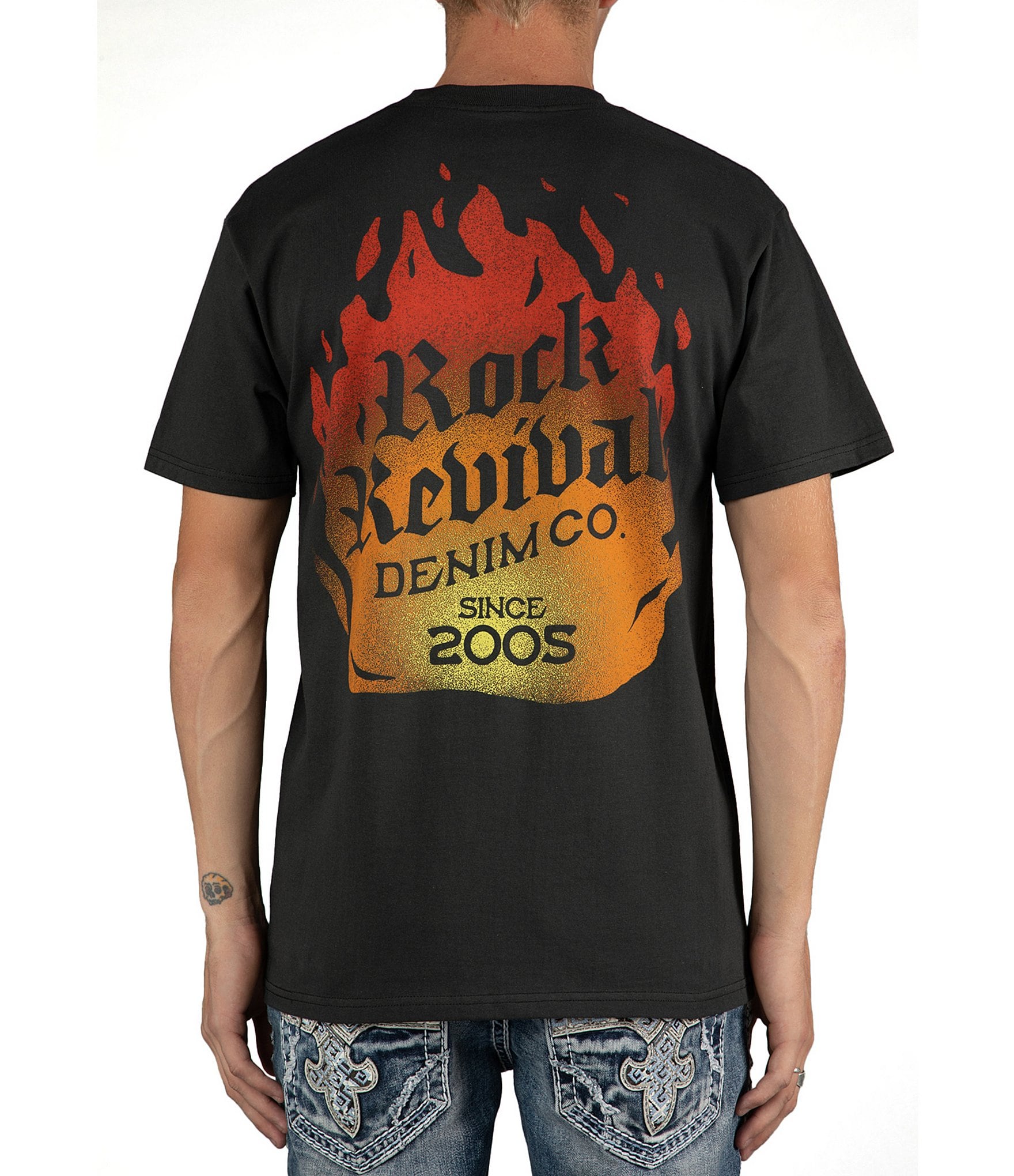 Rock Revival Flame/Logo Artwork Short Sleeve T-Shirt