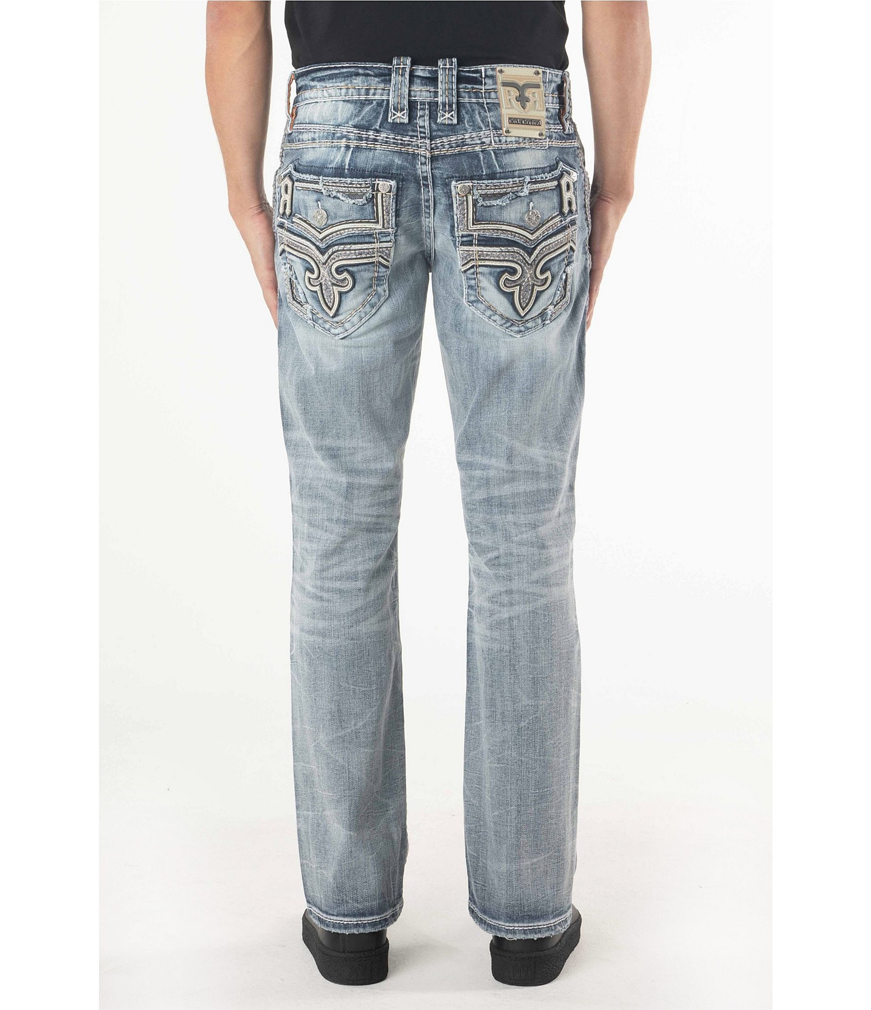 Rock Revival Jael Fleur-De-Lis-Pocket Bootcut Jeans