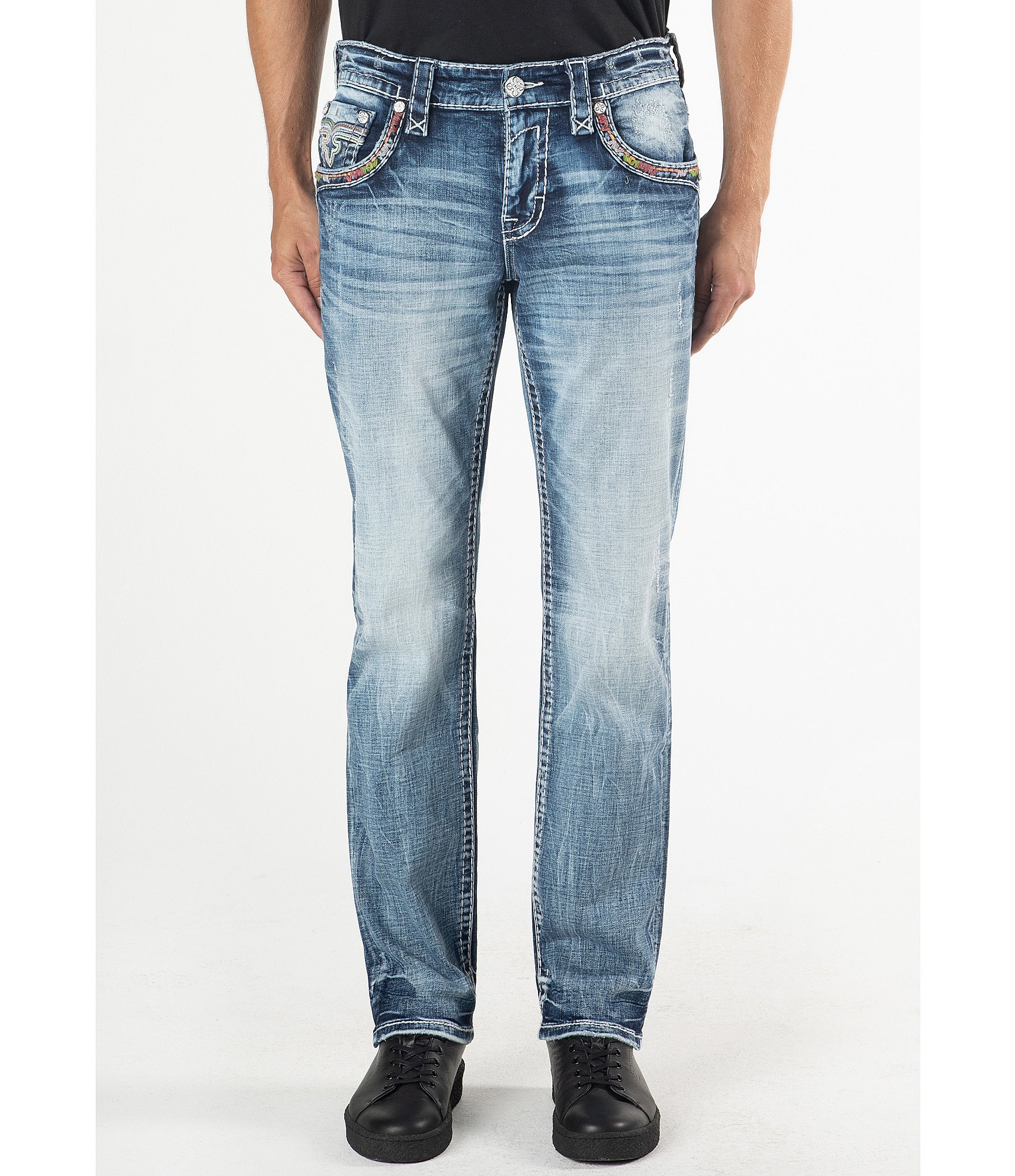 Rock Revival Jeth Straight Leg Denim Jeans