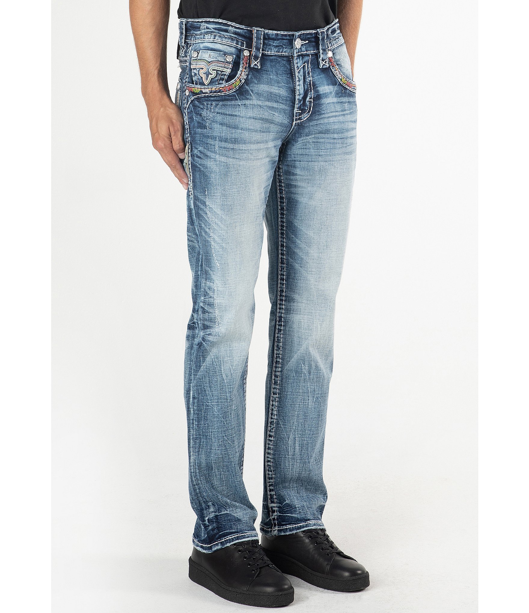 Rock Revival Jeth Straight Leg Denim Jeans