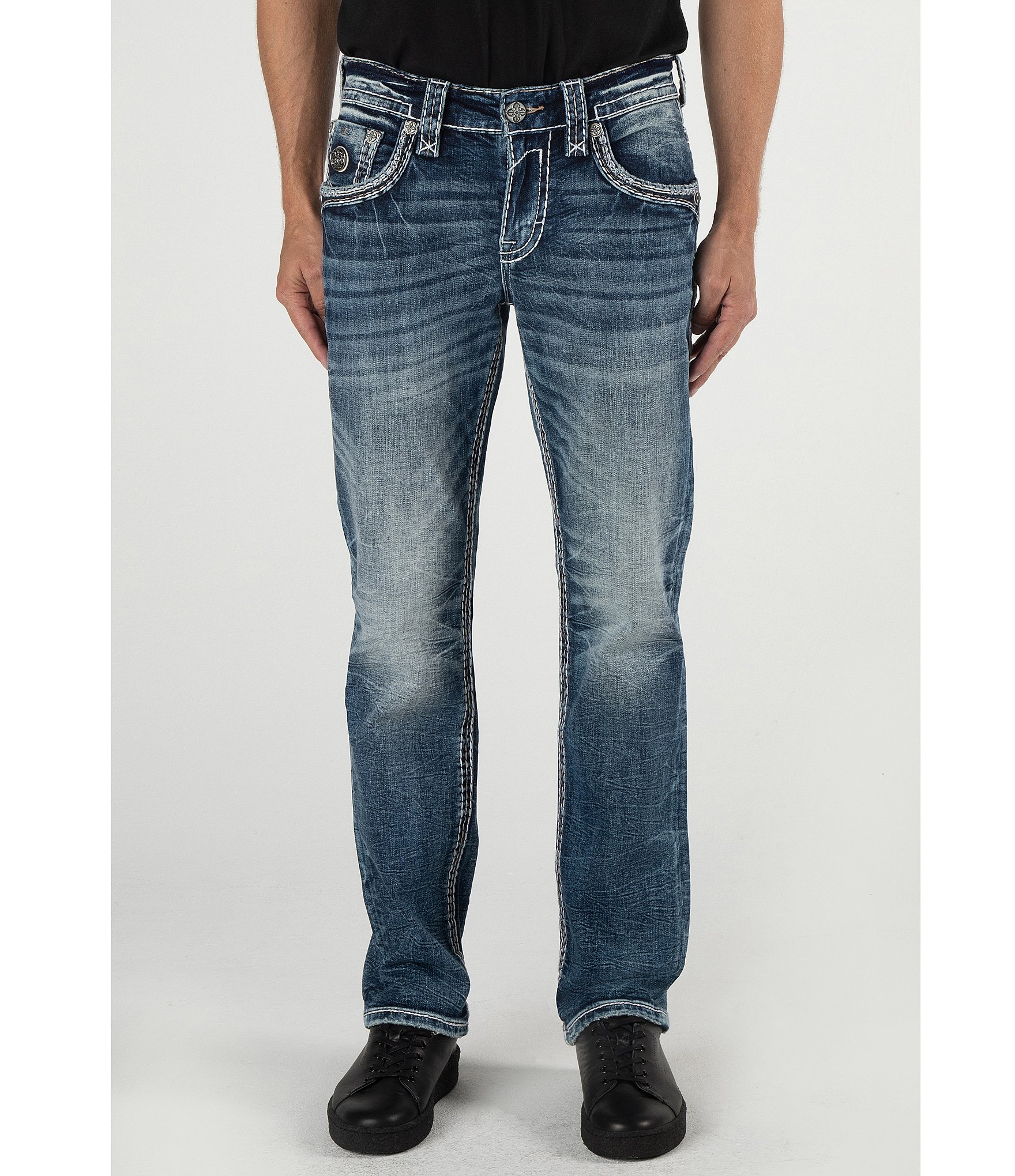 Rock Revival Julian Straight Leg 32#double; Denim Jeans