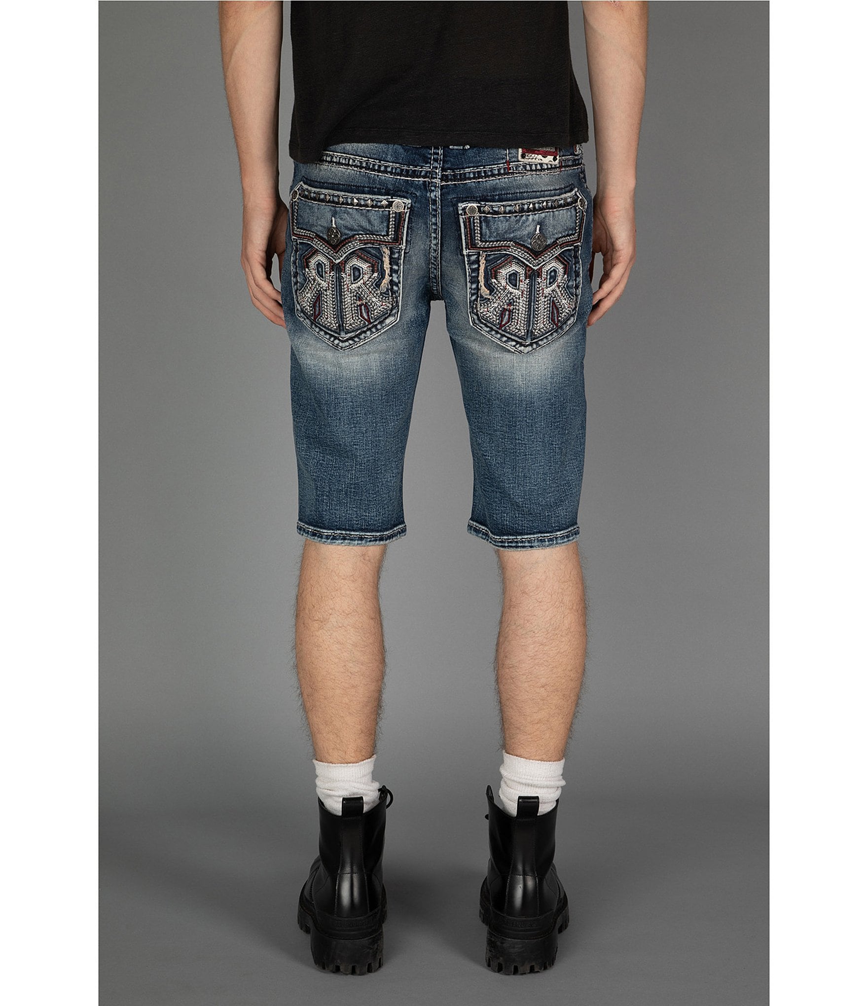 Rock Revival Marcelo 13.5#double; Denim Shorts