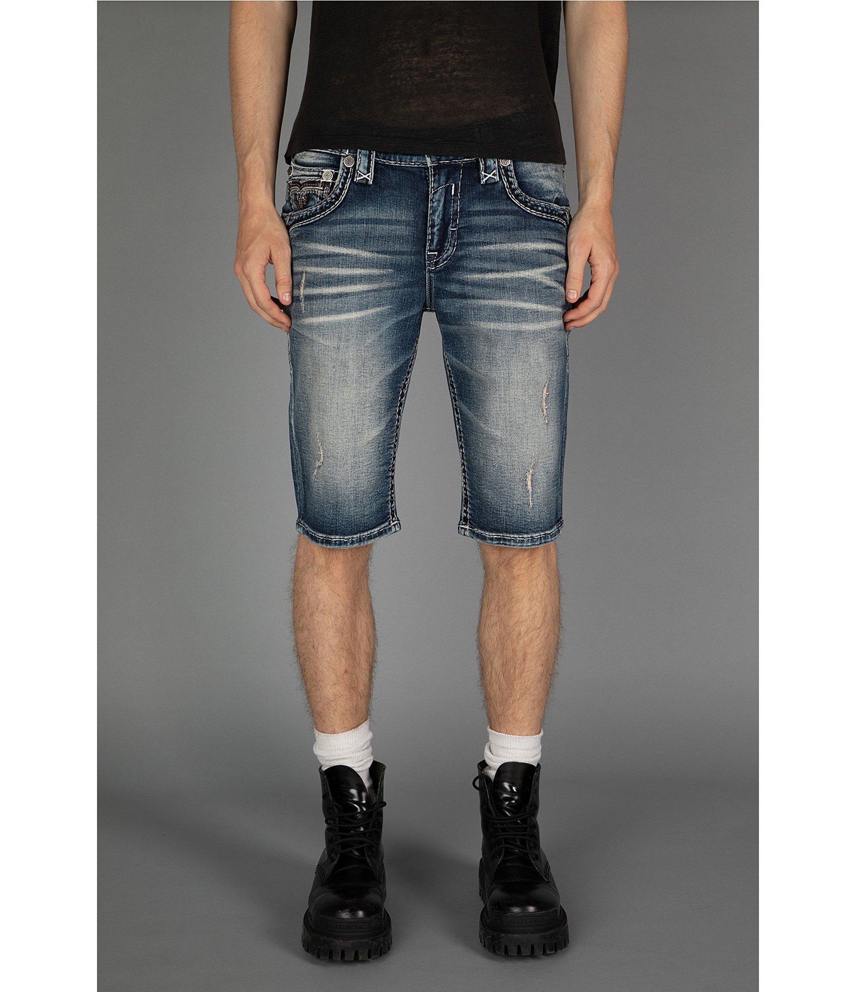 Rock Revival Marcelo 13.5#double; Denim Shorts