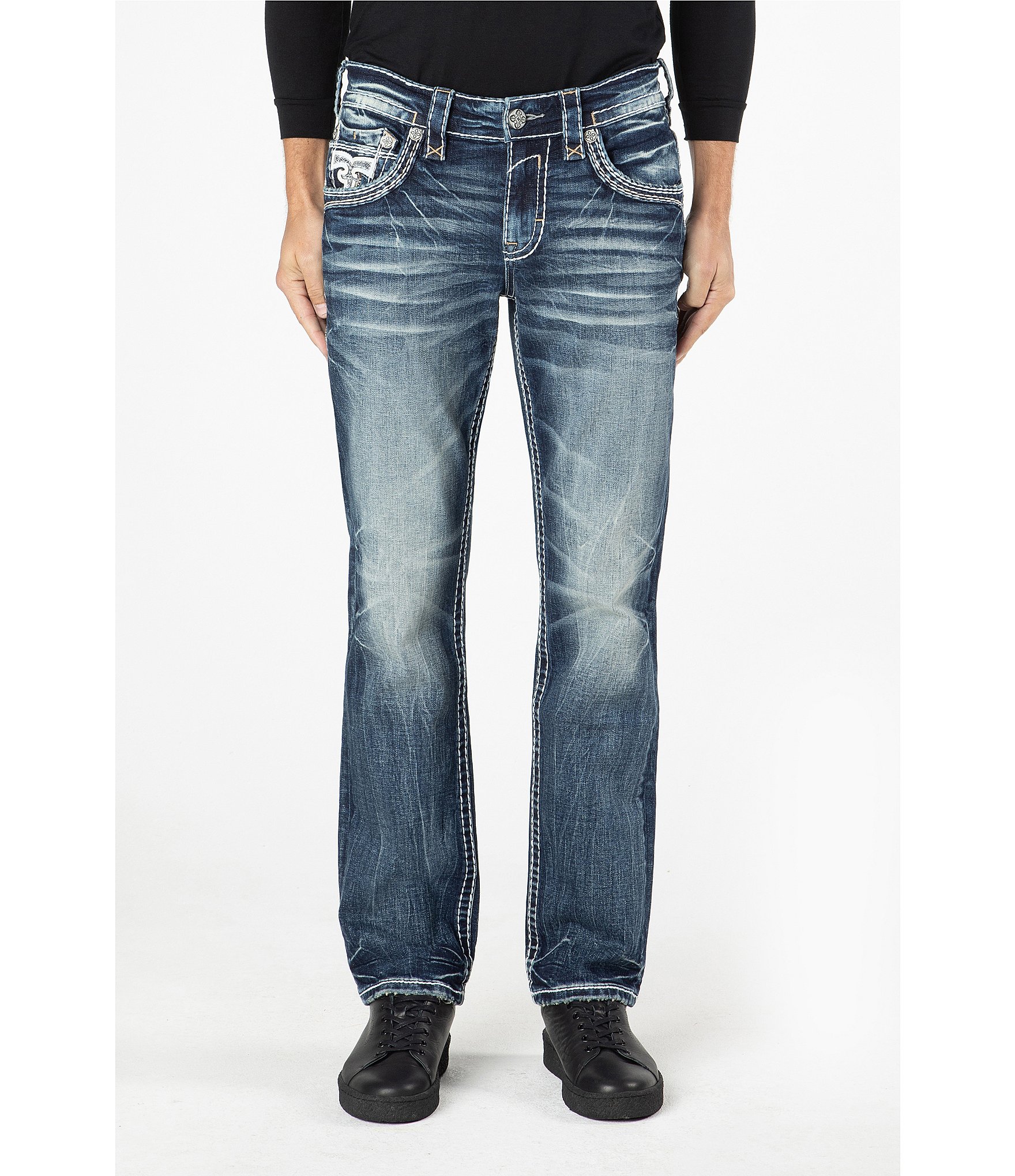 Rock Revival McHenry Straight Fit 32#double; Inseam Denim Jeans