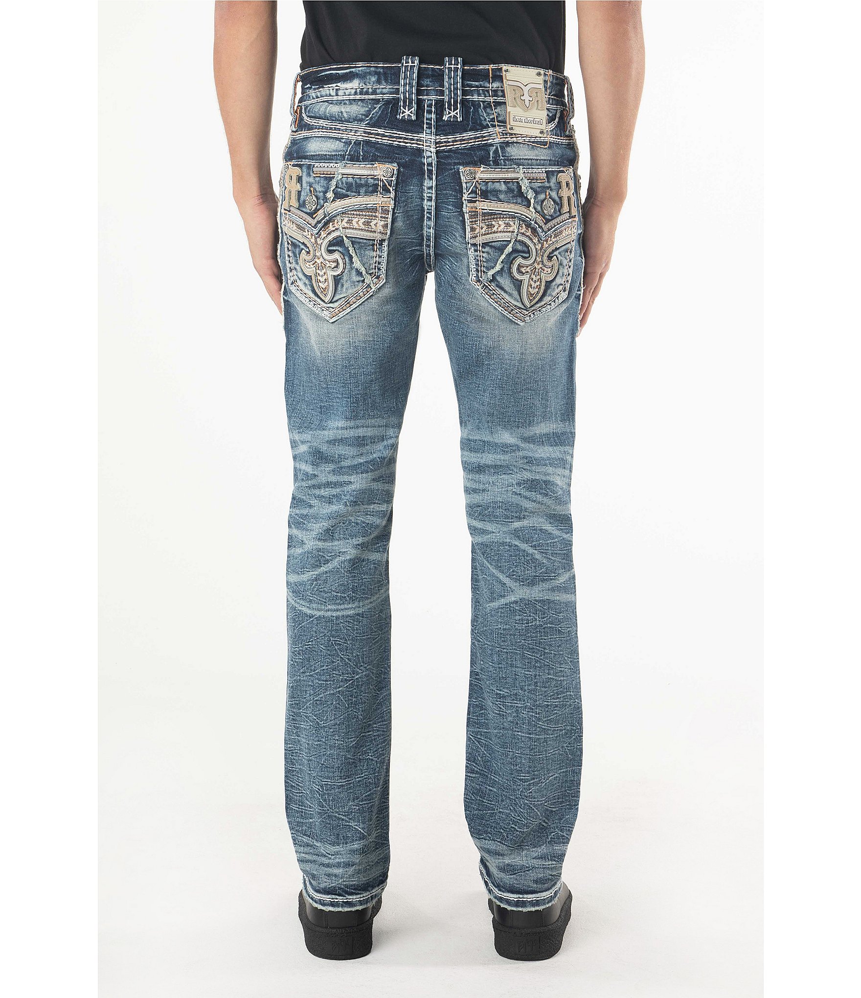 Rock Revival Micah Straight Leg Destructed Jeans