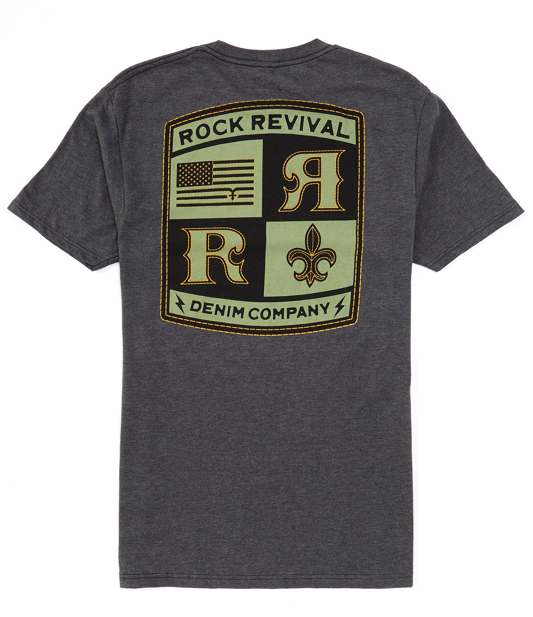 Rock Revival Short Sleeve Flag/Fleur-De-Lis T-Shirt