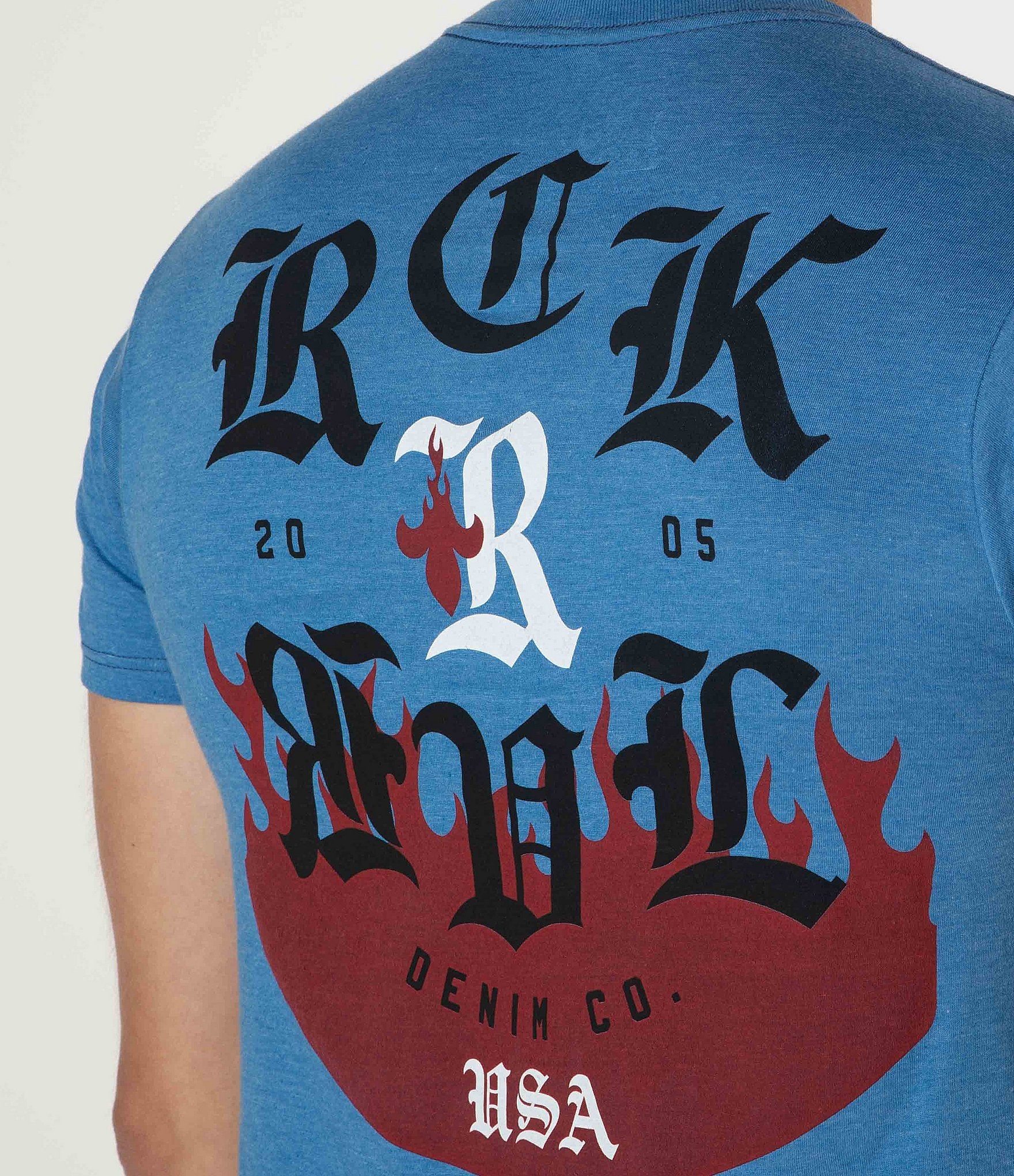 Rock Revival Short Sleeve Logo & Flame Graphic T-Shirt