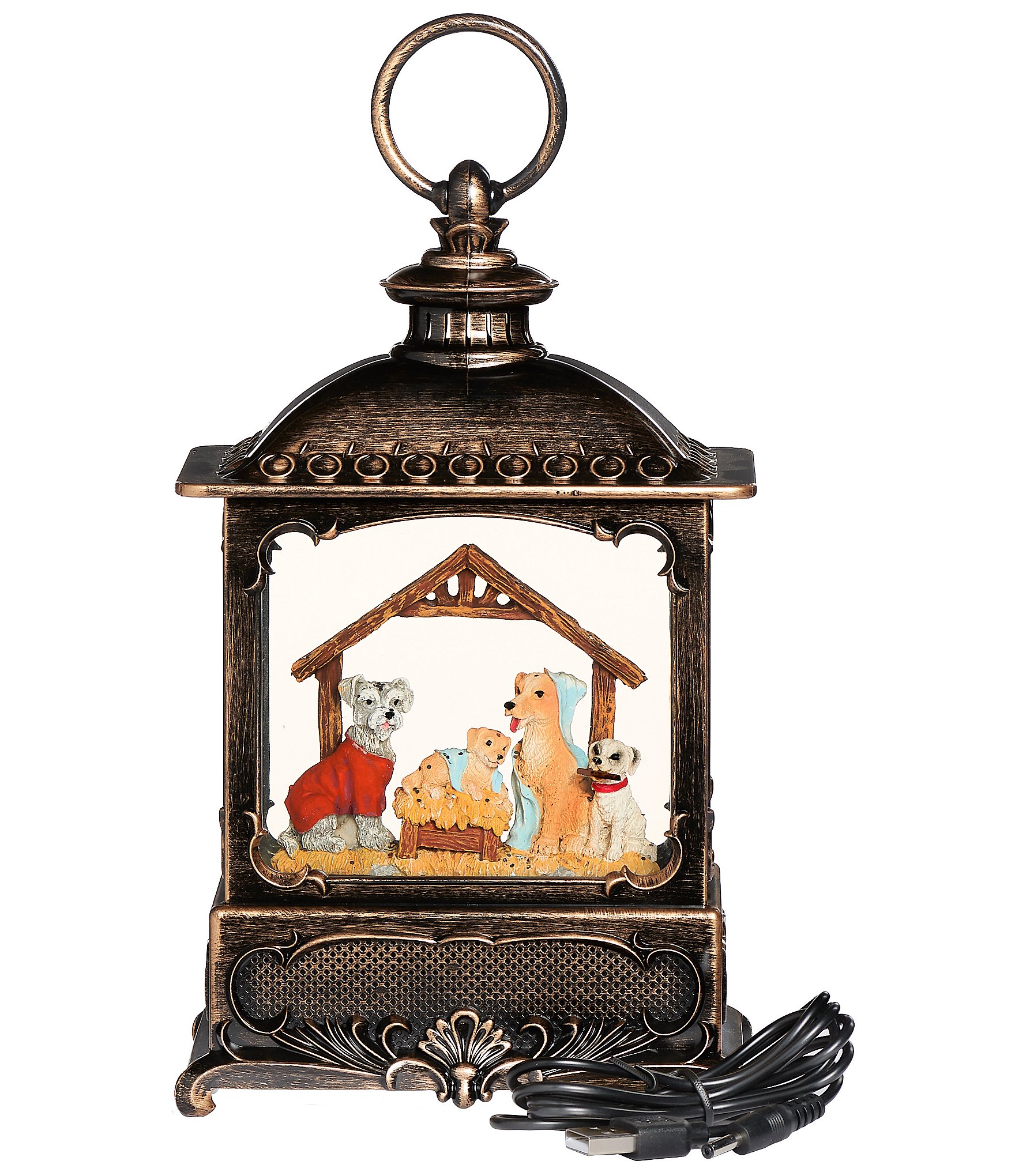 Roman Confetti Lites Pup Pageant Lighted Swirl Lantern