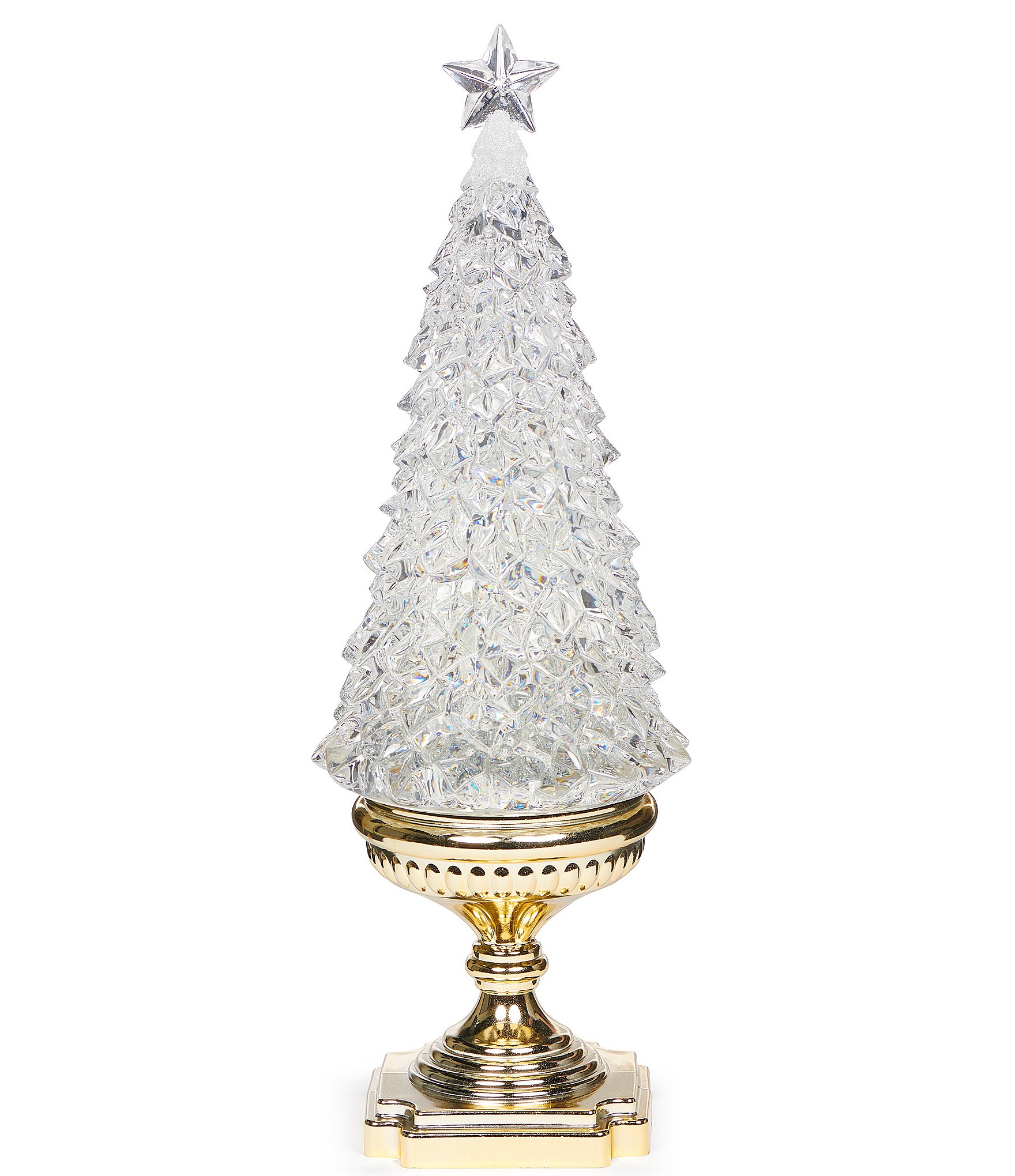 Roman Gold Glitter Swirl LED Christmas Tree Figurine Dillard's