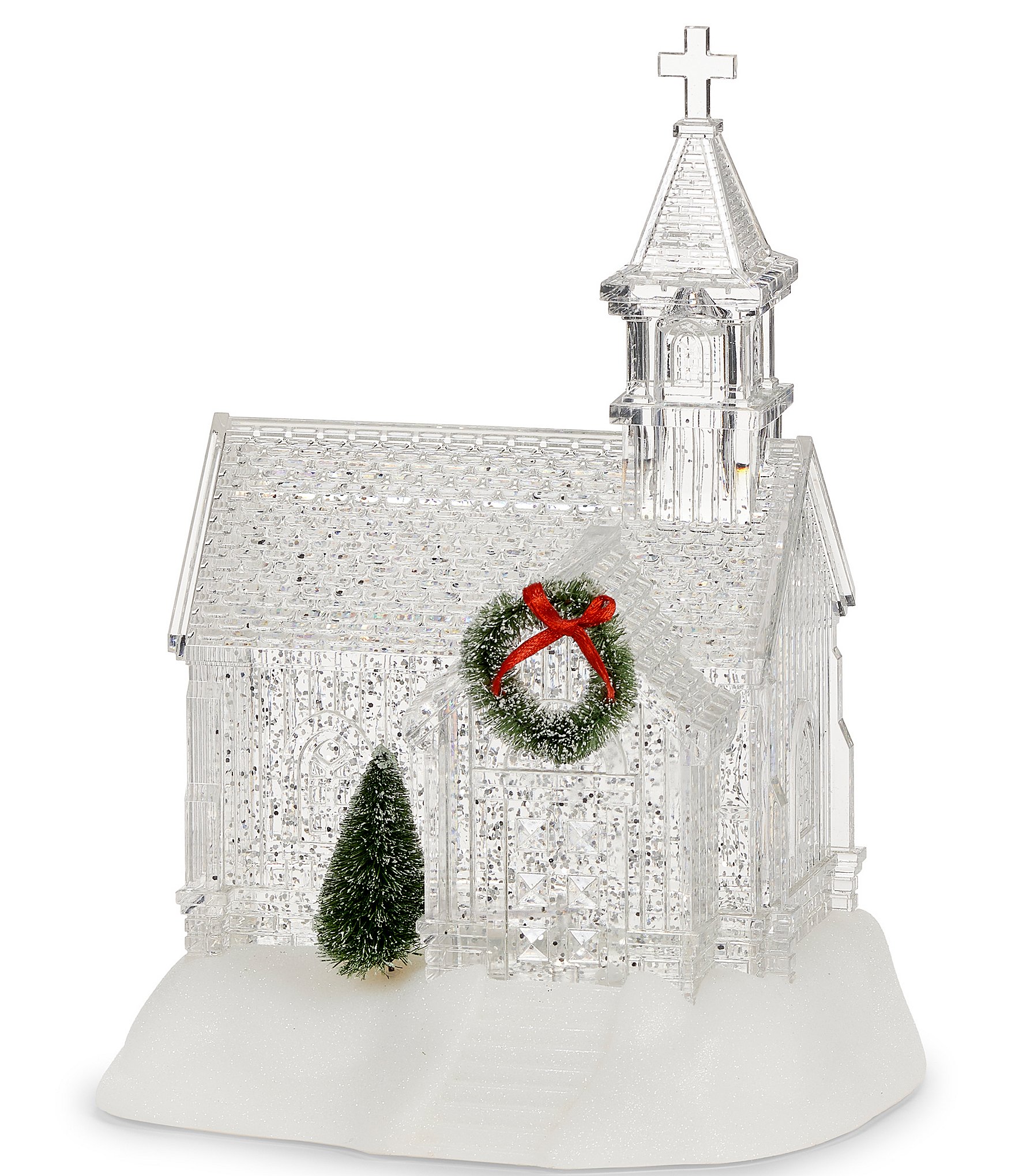 Roman Lighted Swirl Church with Sisal Wreath Decor | Dillard's