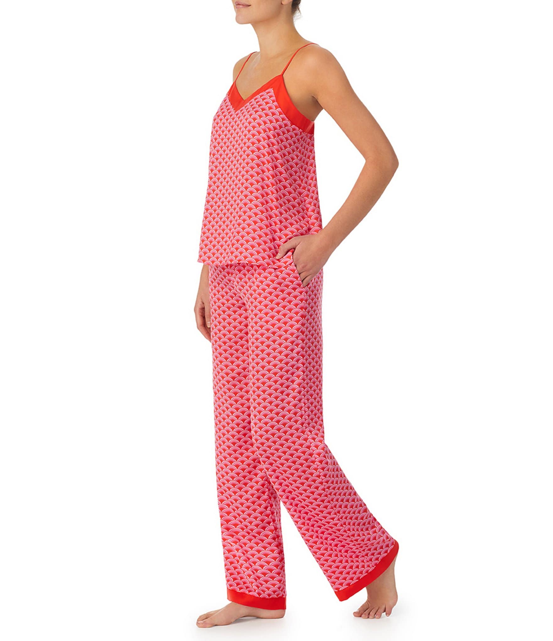 Room Service Printed Satin Cami & Pant Pajama Set