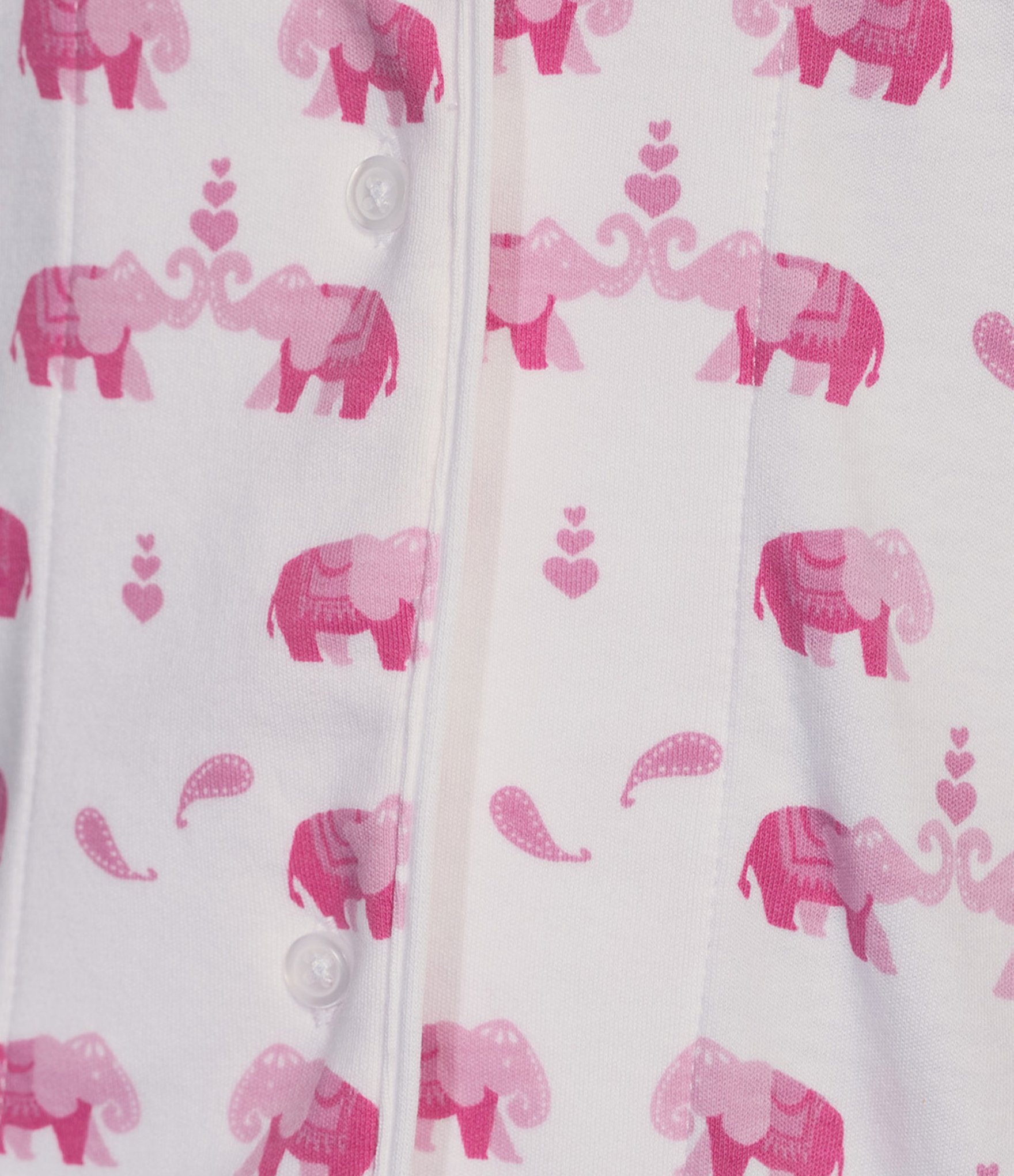 Ro's Garden Cora Short Sleeve Notch Collar Shorty Knit Elephant Print Pajama Set