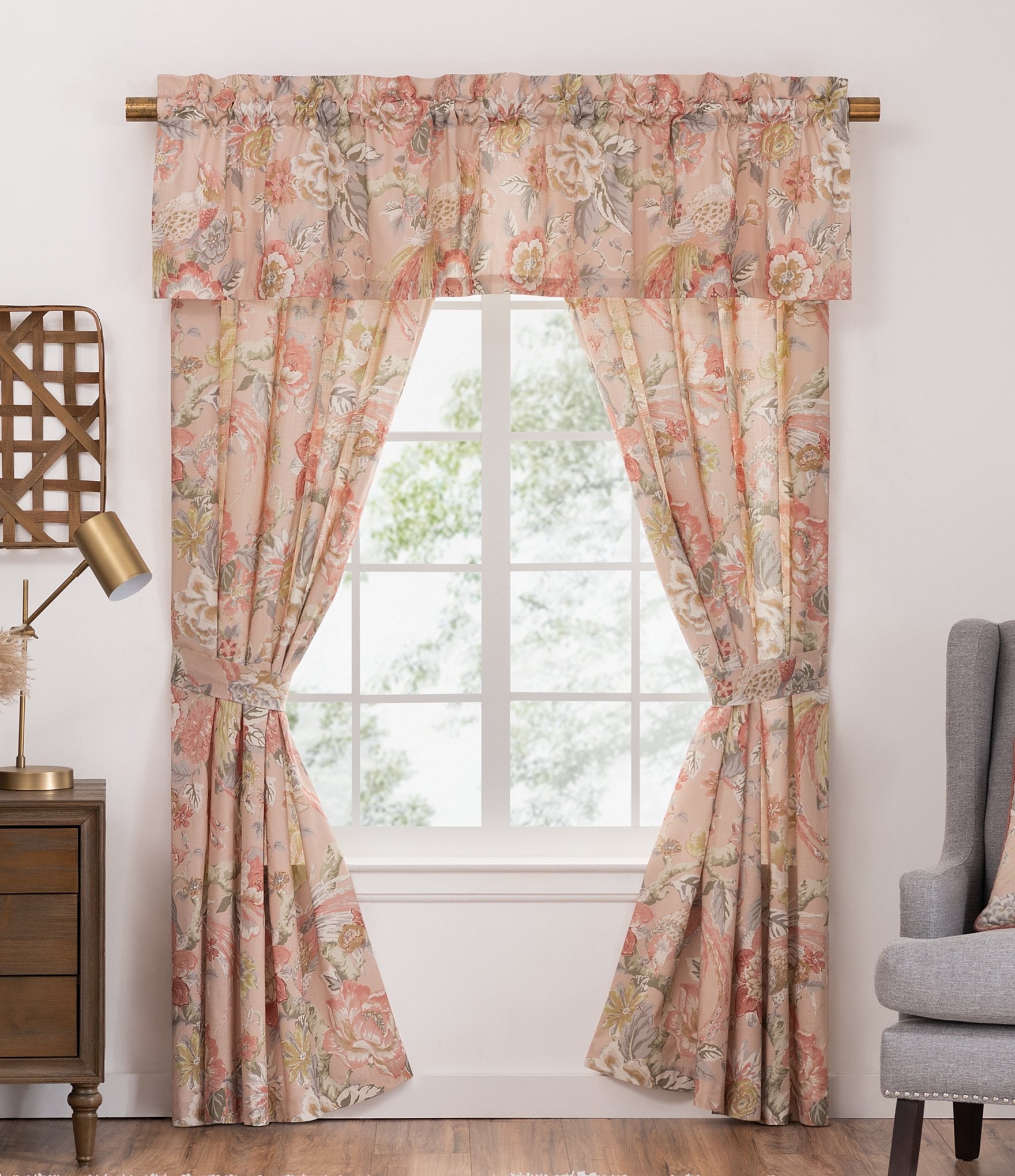 Rose Tree Audrey Floral Window Treatment