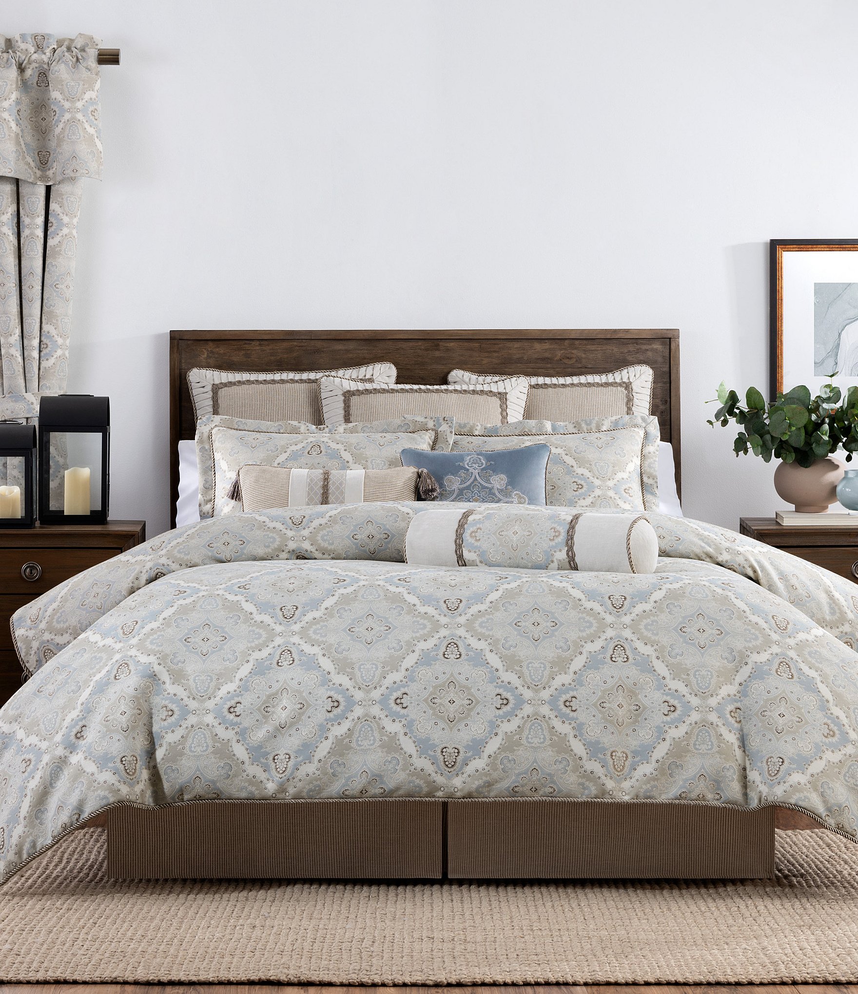 Rose Tree Caesar Damask & Medallion Comforter Set | Dillard's