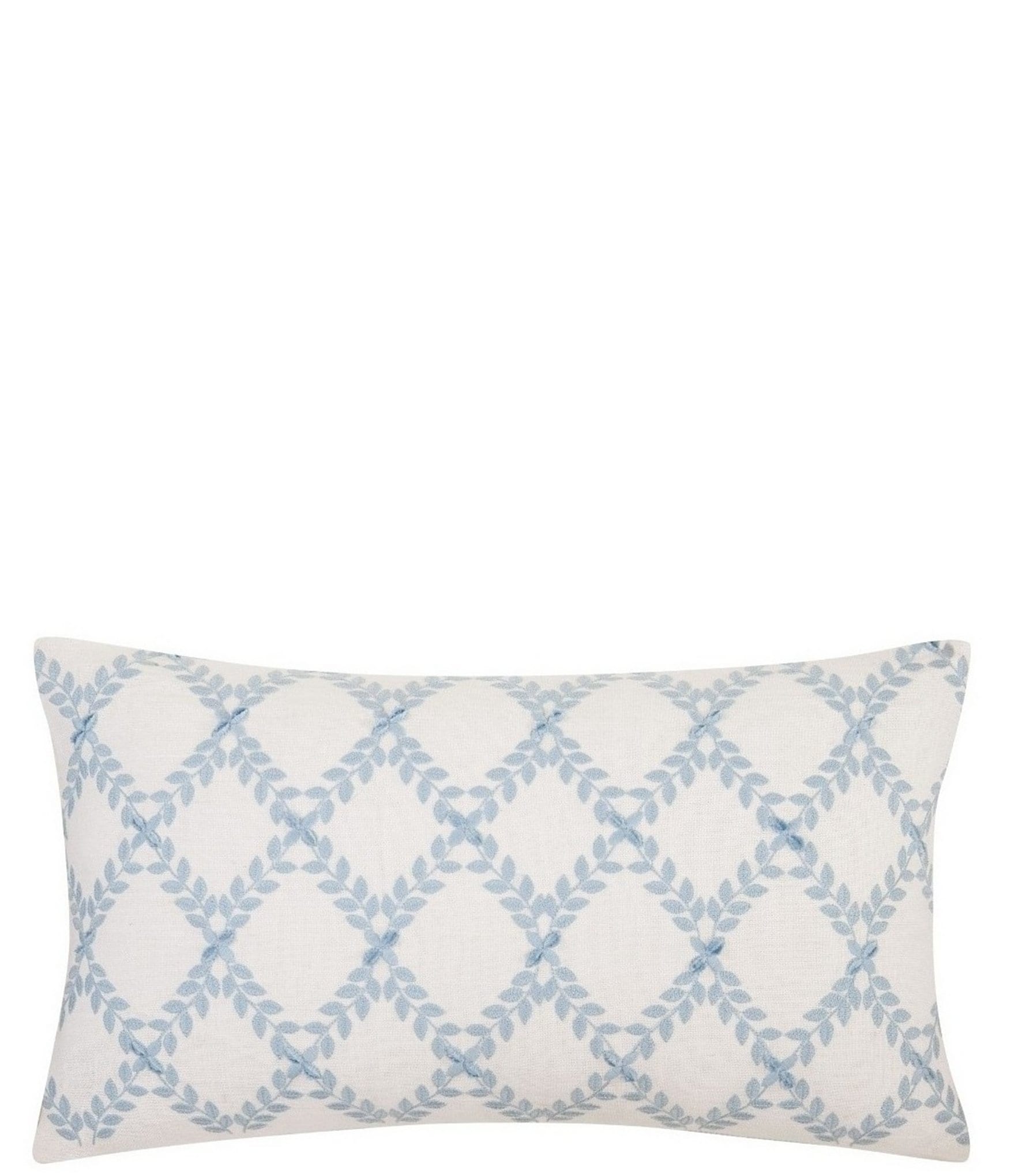 Rose Tree Dominica Diamond Lattice Print Boudoir Decorative Pillow