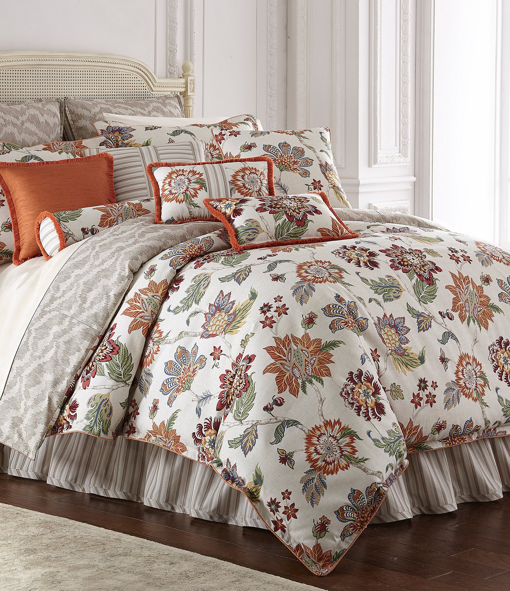 Rose Tree Lisburn Floral Jacquard Comforter Set | Dillards