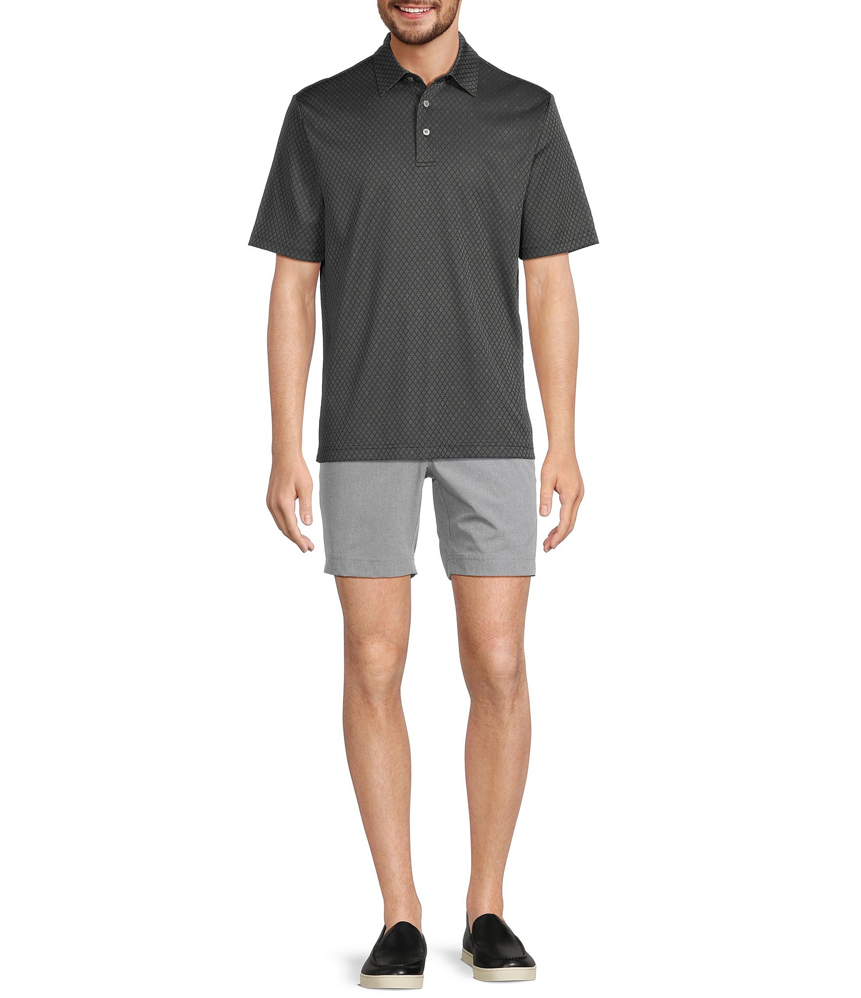 Roundtree & Yorke 7#double; Flat Front Performance Pull On Shorts