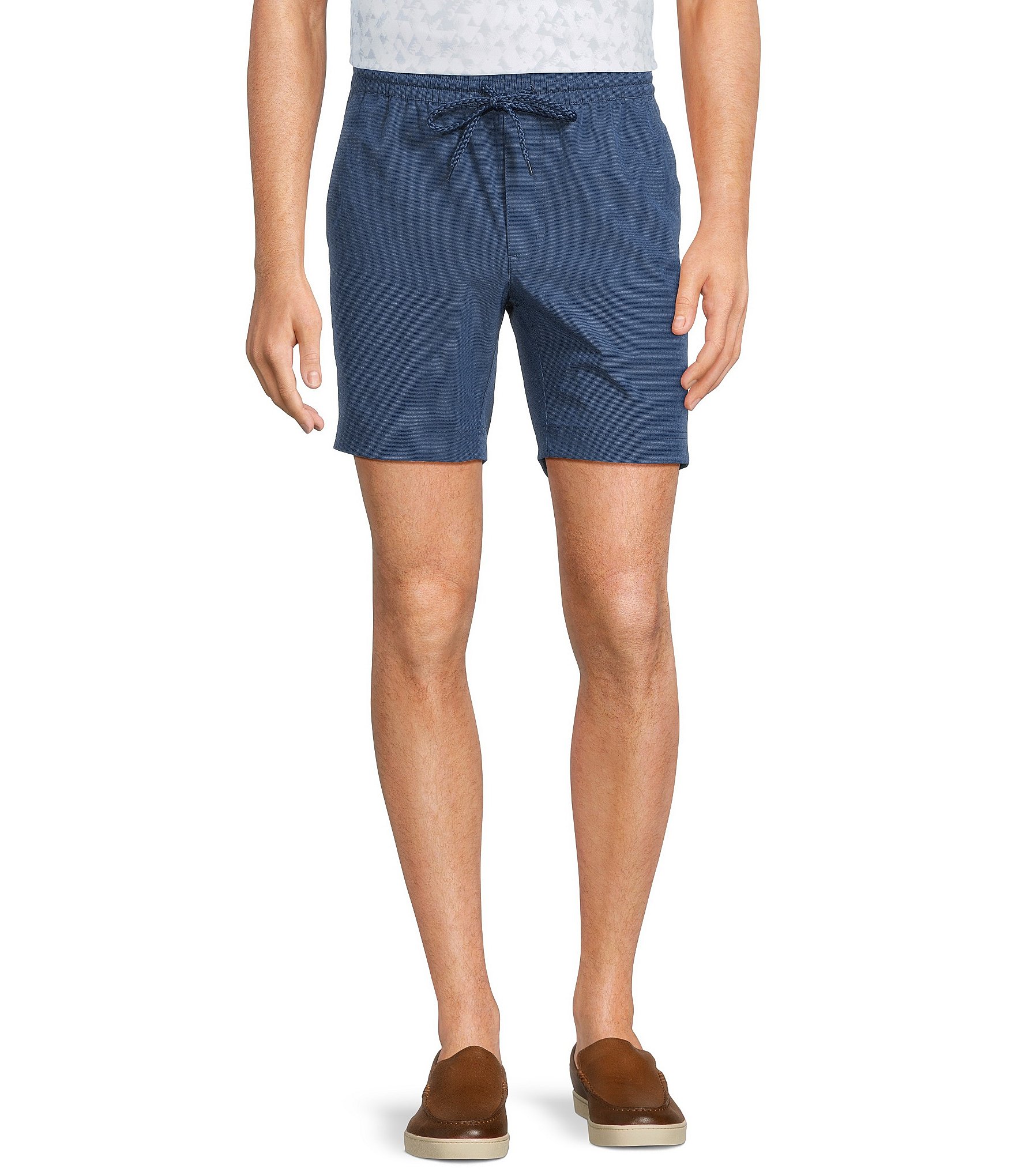 Roundtree & Yorke 7#double; Flat Front Performance Pull On Shorts