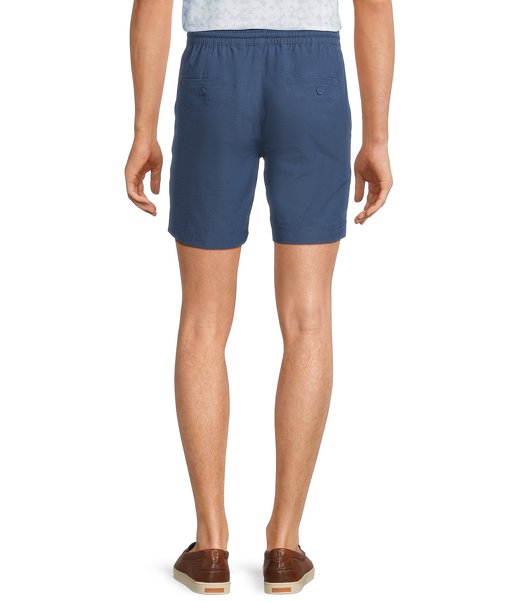 Roundtree & Yorke 7#double; Flat Front Performance Pull On Shorts