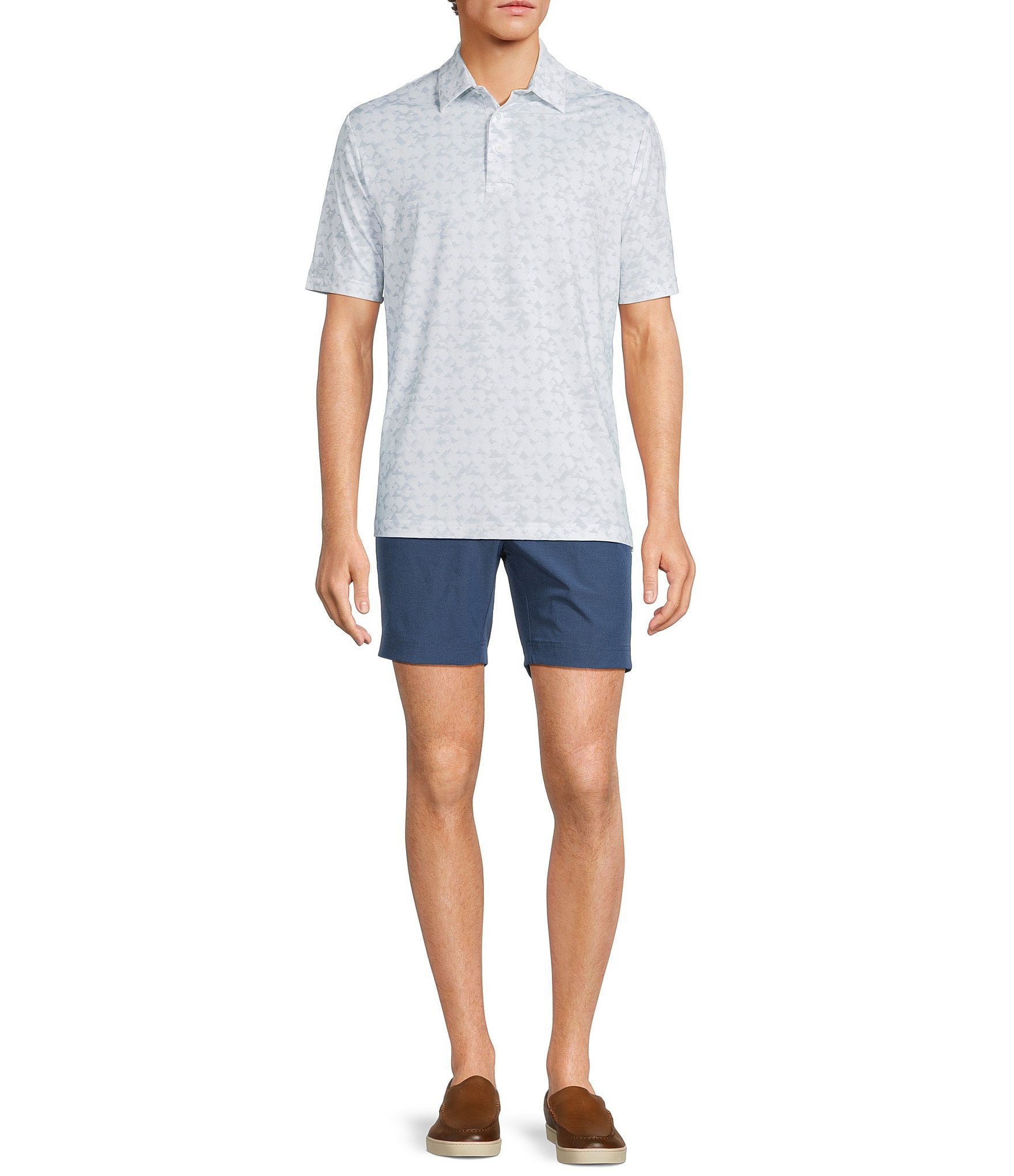 Roundtree & Yorke 7#double; Flat Front Performance Pull On Shorts