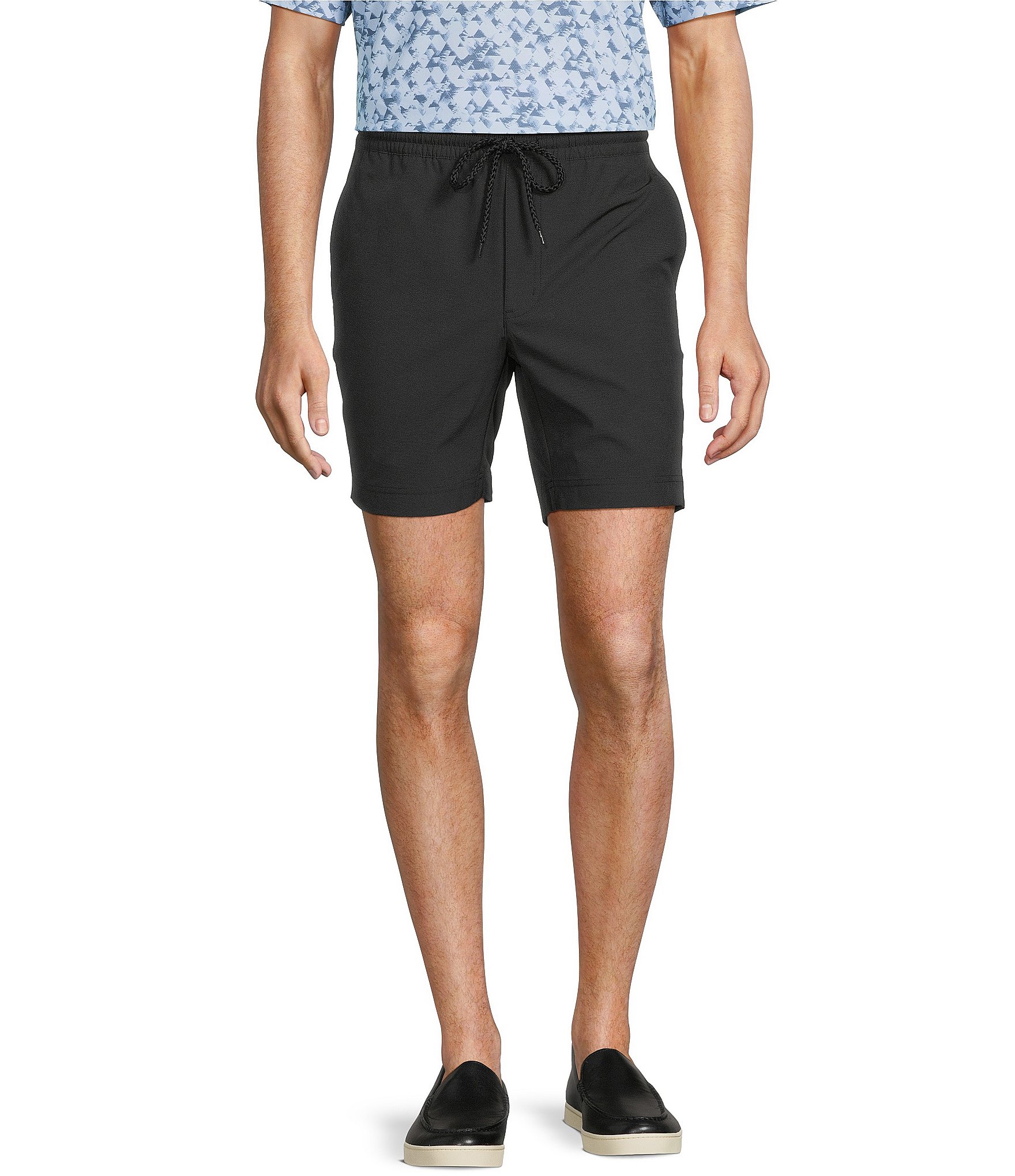 Roundtree & Yorke 7#double; Flat Front Performance Pull On Shorts