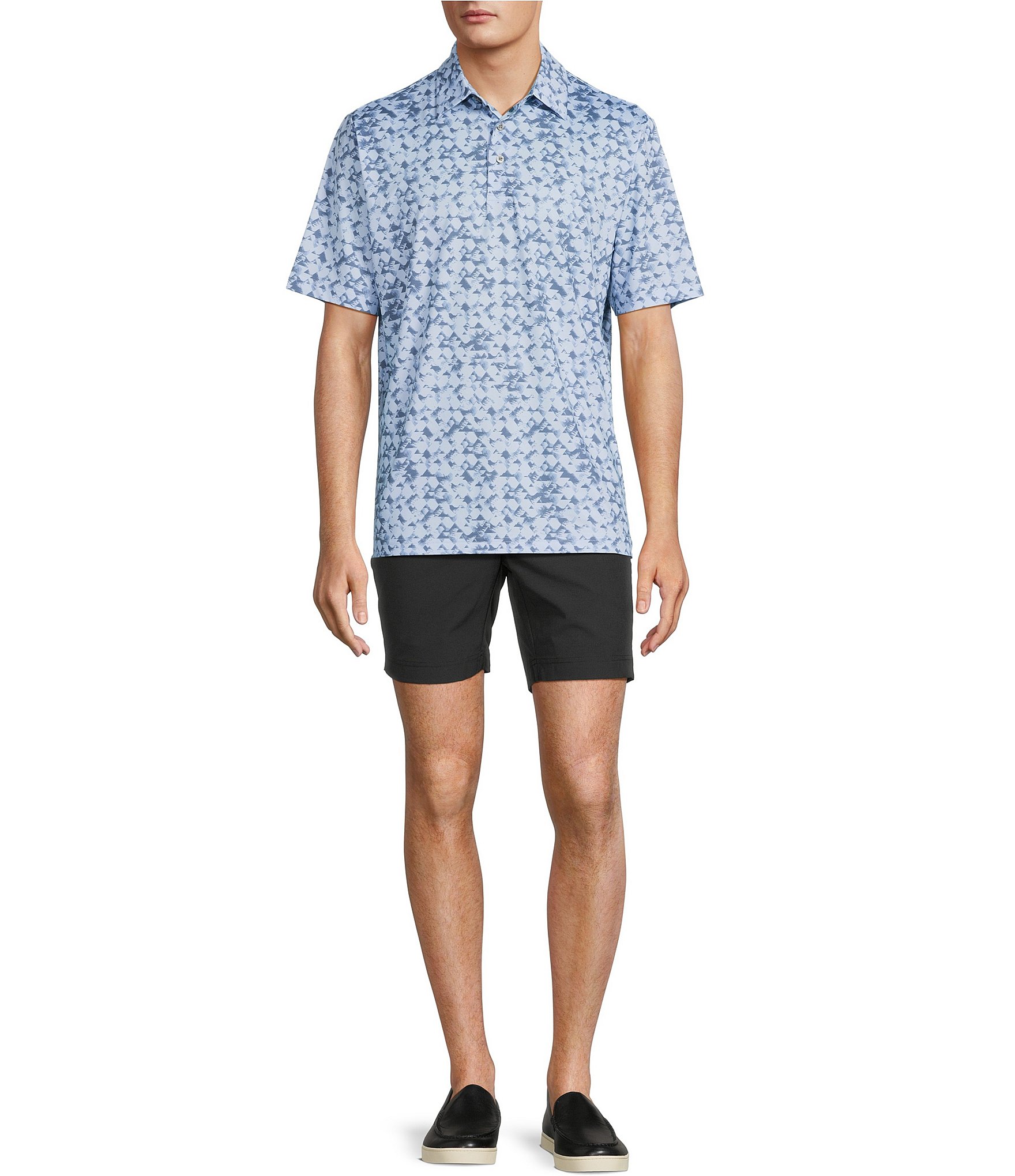 Roundtree & Yorke 7#double; Flat Front Performance Pull On Shorts