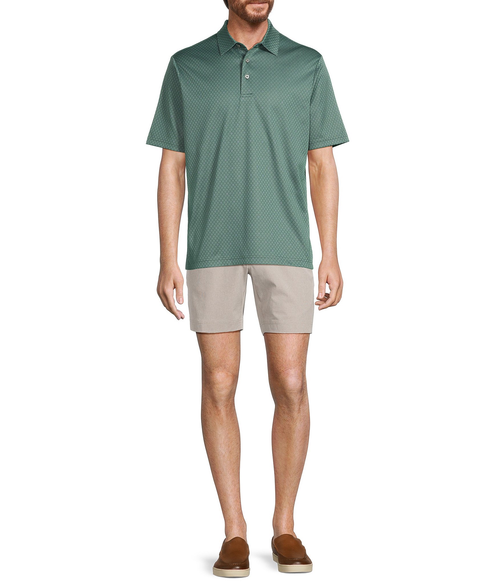 Roundtree & Yorke 7#double; Flat Front Performance Pull On Shorts