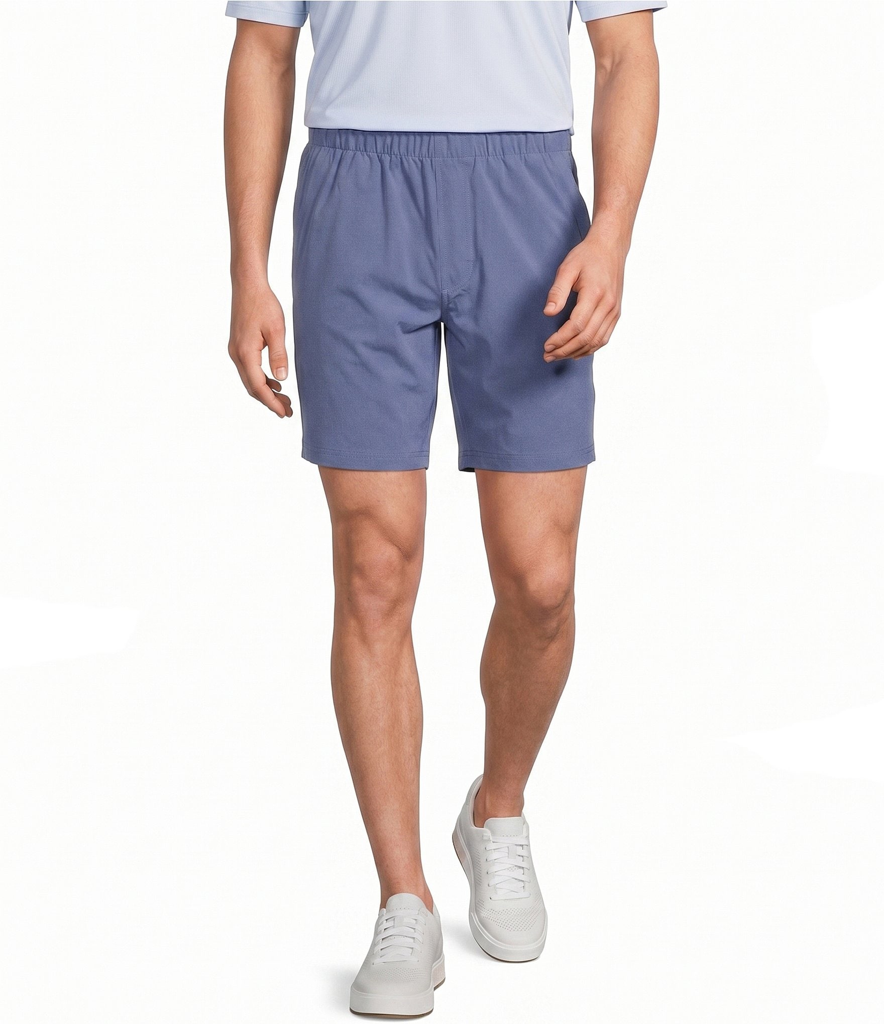 Roundtree & Yorke 8#double; Inseam Flat Front Performance Pull-On Shorts