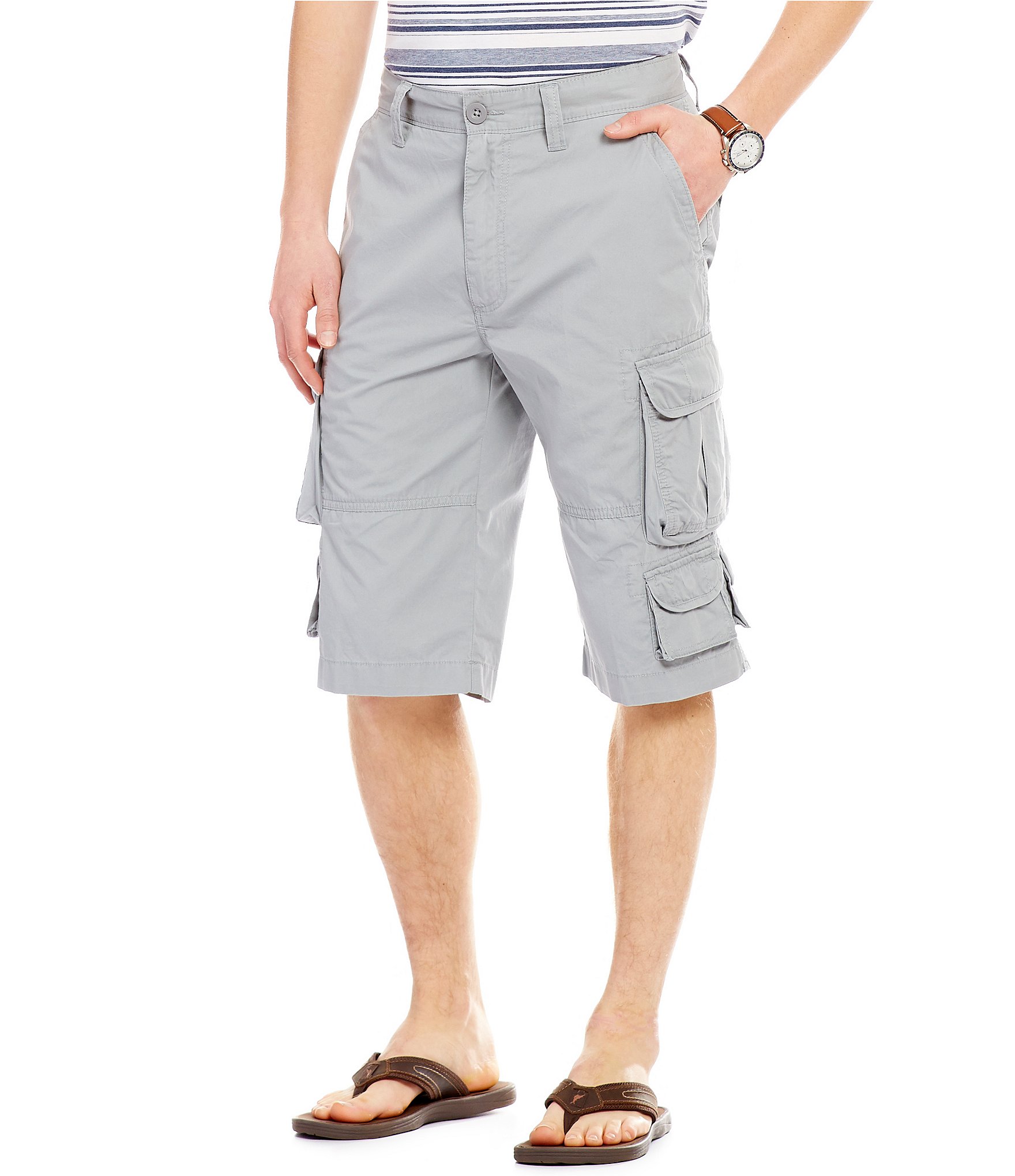 Roundtree & Yorke 9-Pocket Lightweight Twill Cargo Shorts | Dillards