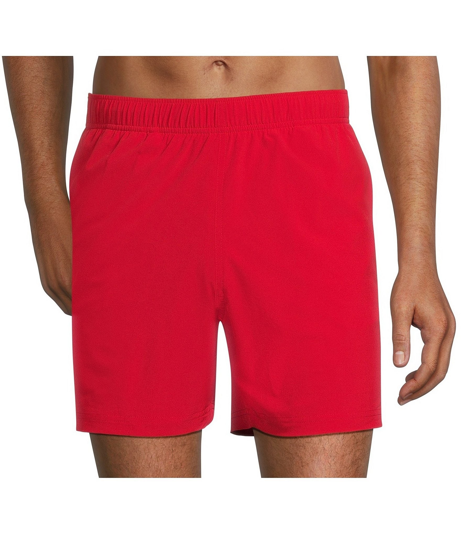 Roundtree & Yorke Aquamotion Solid Stretch 6#double; Inseam Swim Trunks