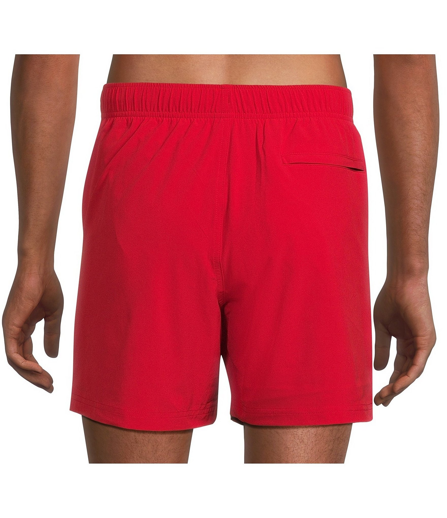 Roundtree & Yorke Aquamotion Solid Stretch 6#double; Inseam Swim Trunks