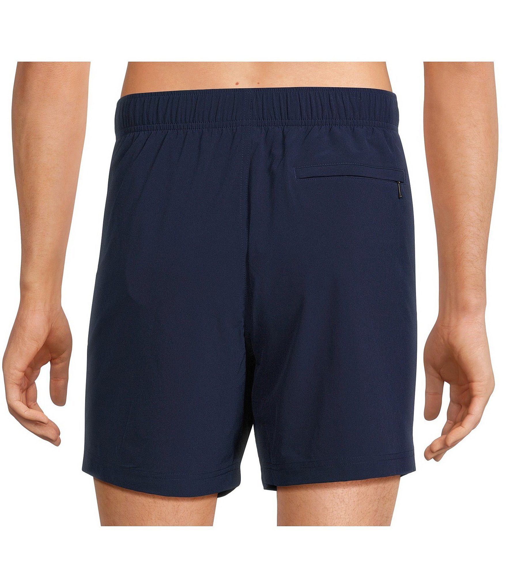 Roundtree & Yorke Aquamotion Solid Stretch 6#double; Inseam Swim Trunks