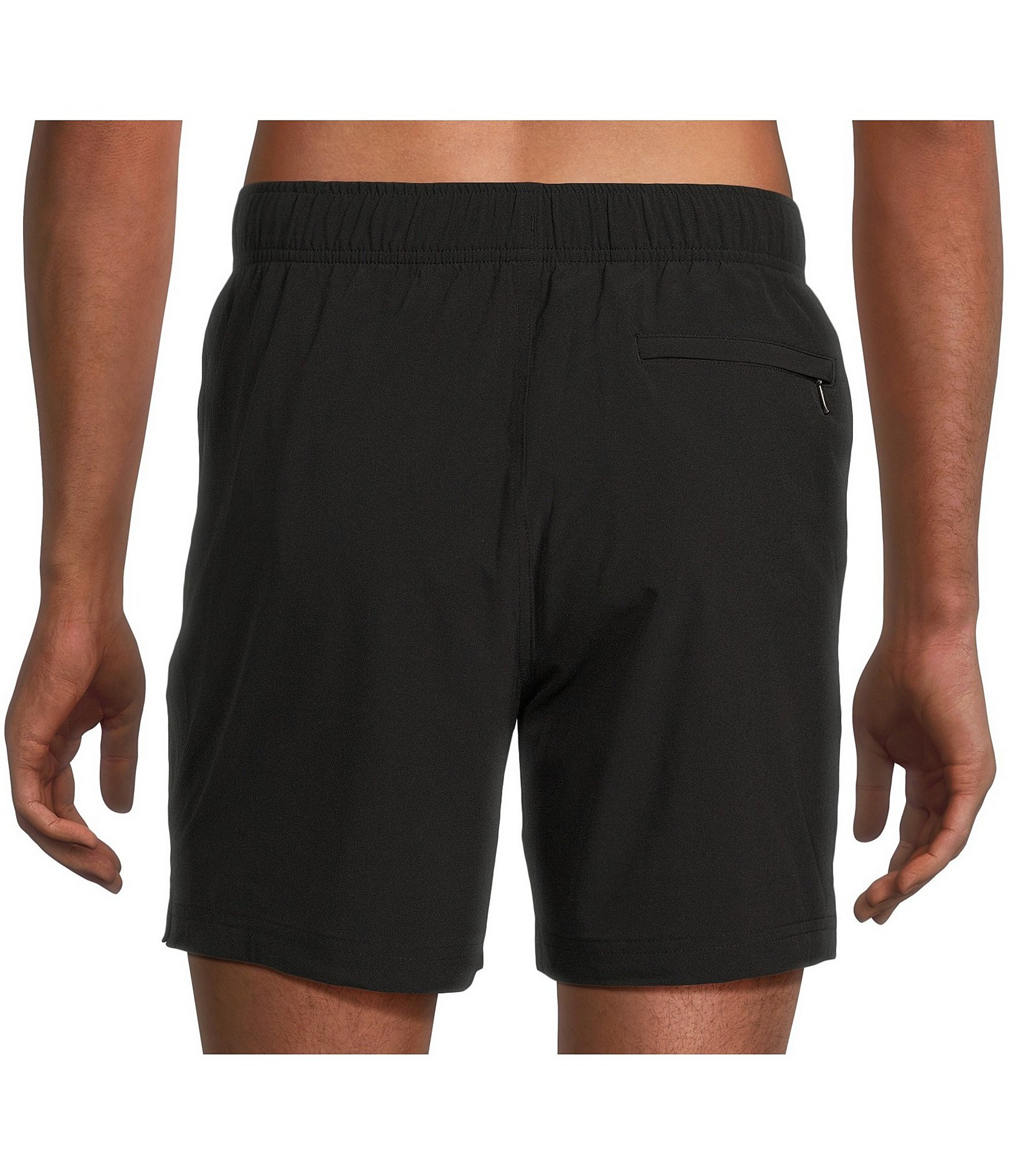 Roundtree & Yorke Aquamotion Solid Stretch 6#double; Inseam Swim Trunks