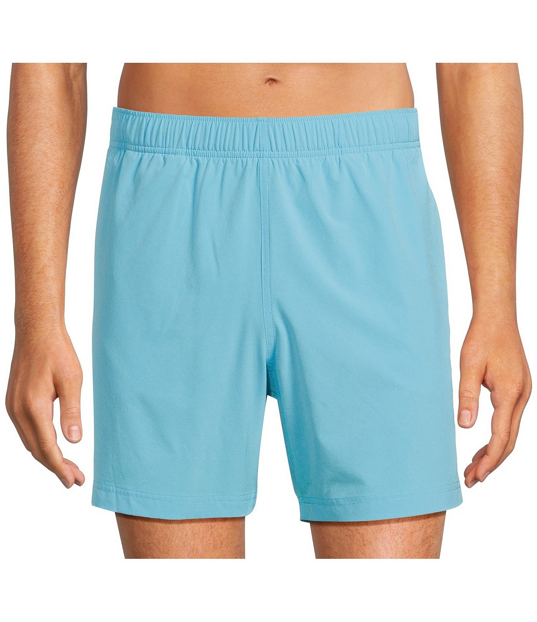 Roundtree & Yorke Aquamotion Solid Stretch 6#double; Inseam Swim Trunks