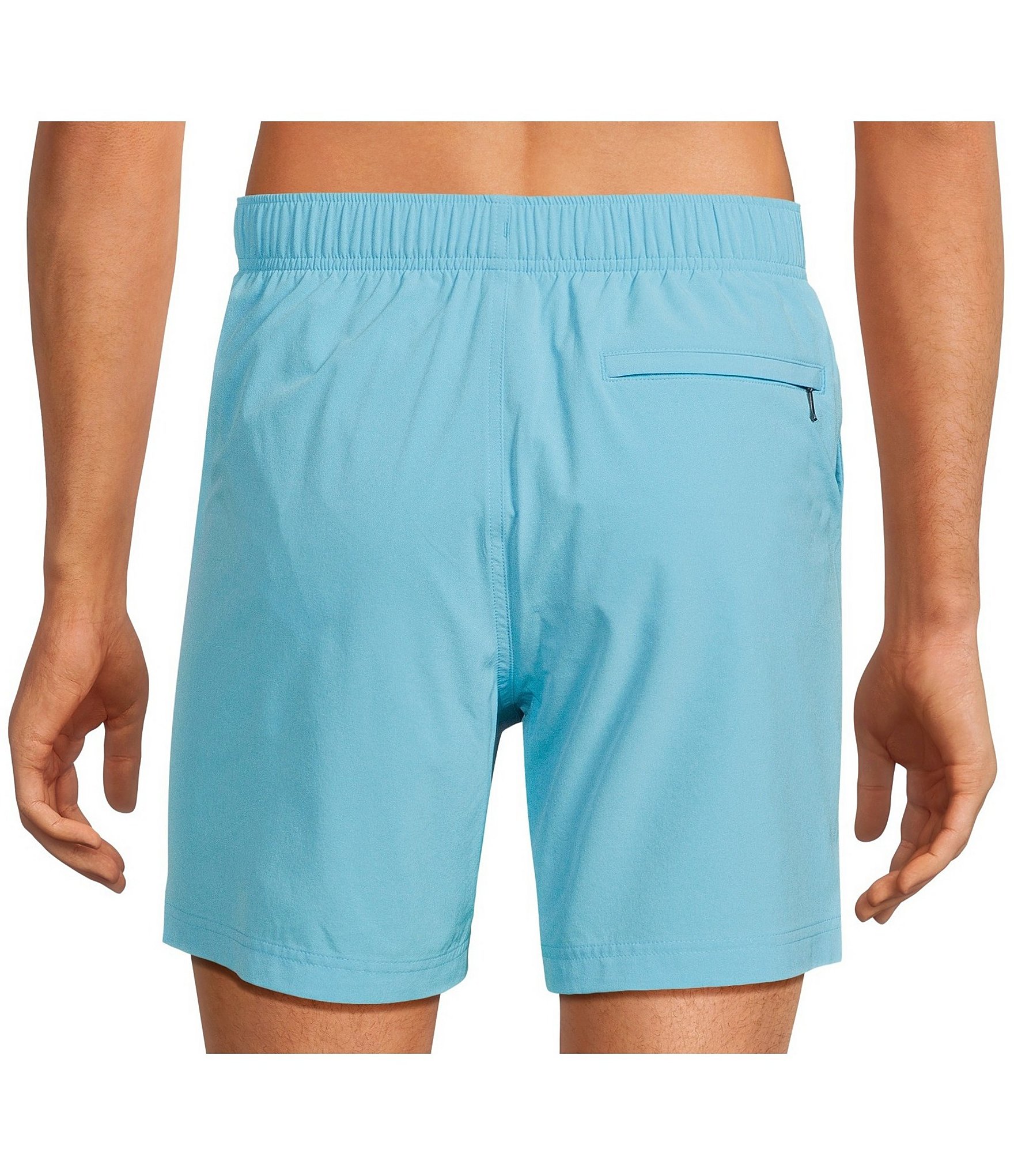 Roundtree & Yorke Aquamotion Solid Stretch 6#double; Inseam Swim Trunks