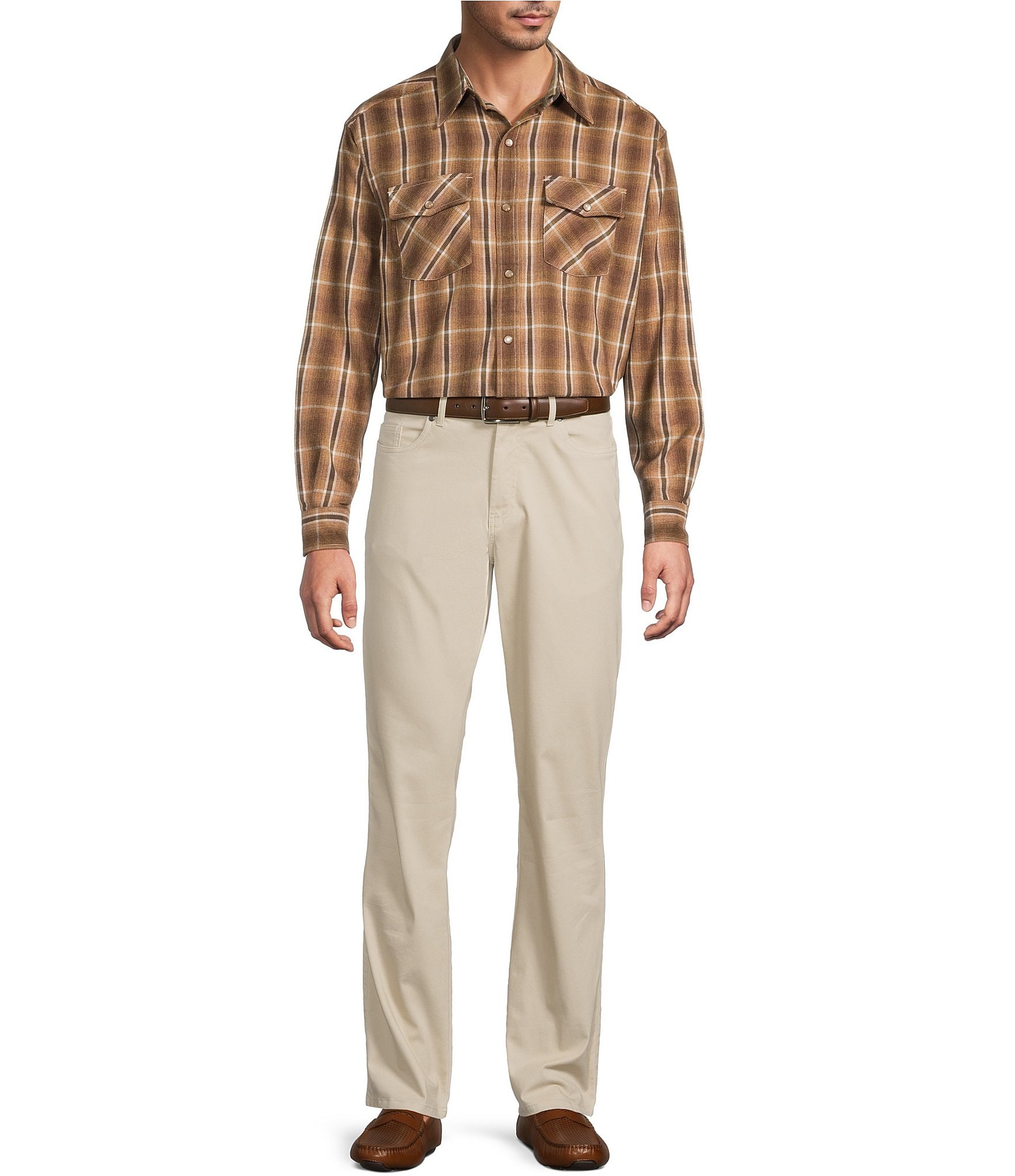 Roundtree & Yorke Big & Tall Andrew Straight Fit 5-Pocket Pants