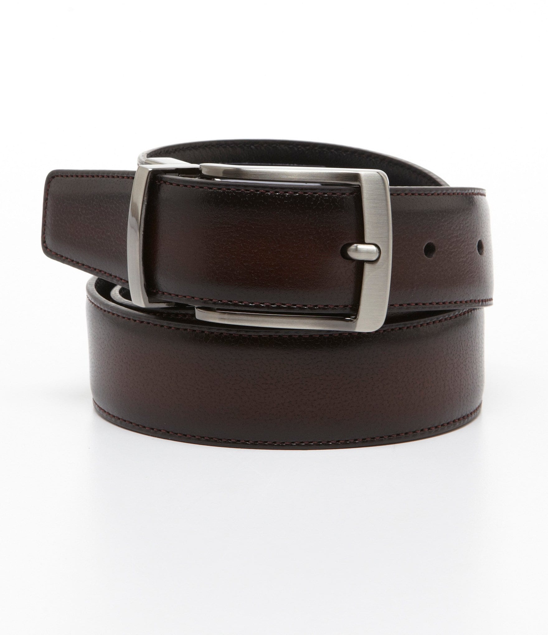 Roundtree & Yorke Big & Tall Burnished Edge Reversible Belt