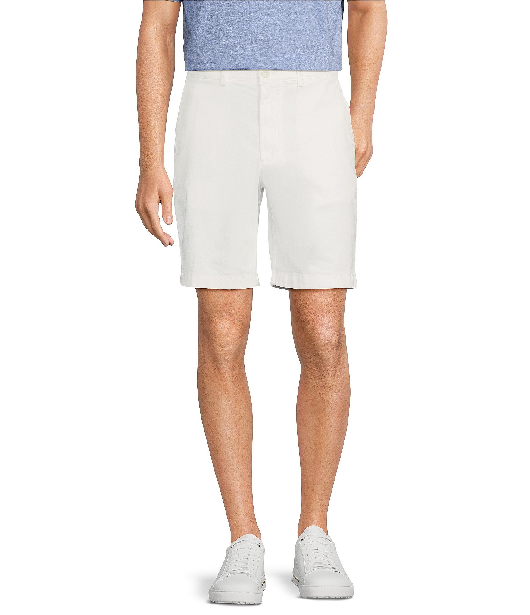 Roundtree & Yorke Big & Tall Casuals Classic Fit Flat Front Washed Chino 9#double; And 11#double; Inseam Shorts