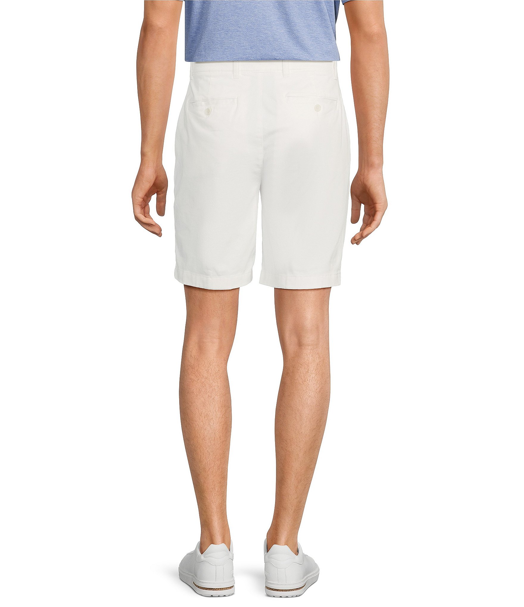 Roundtree & Yorke Big & Tall Casuals Classic Fit Flat Front Washed Chino 9#double; And 11#double; Inseam Shorts