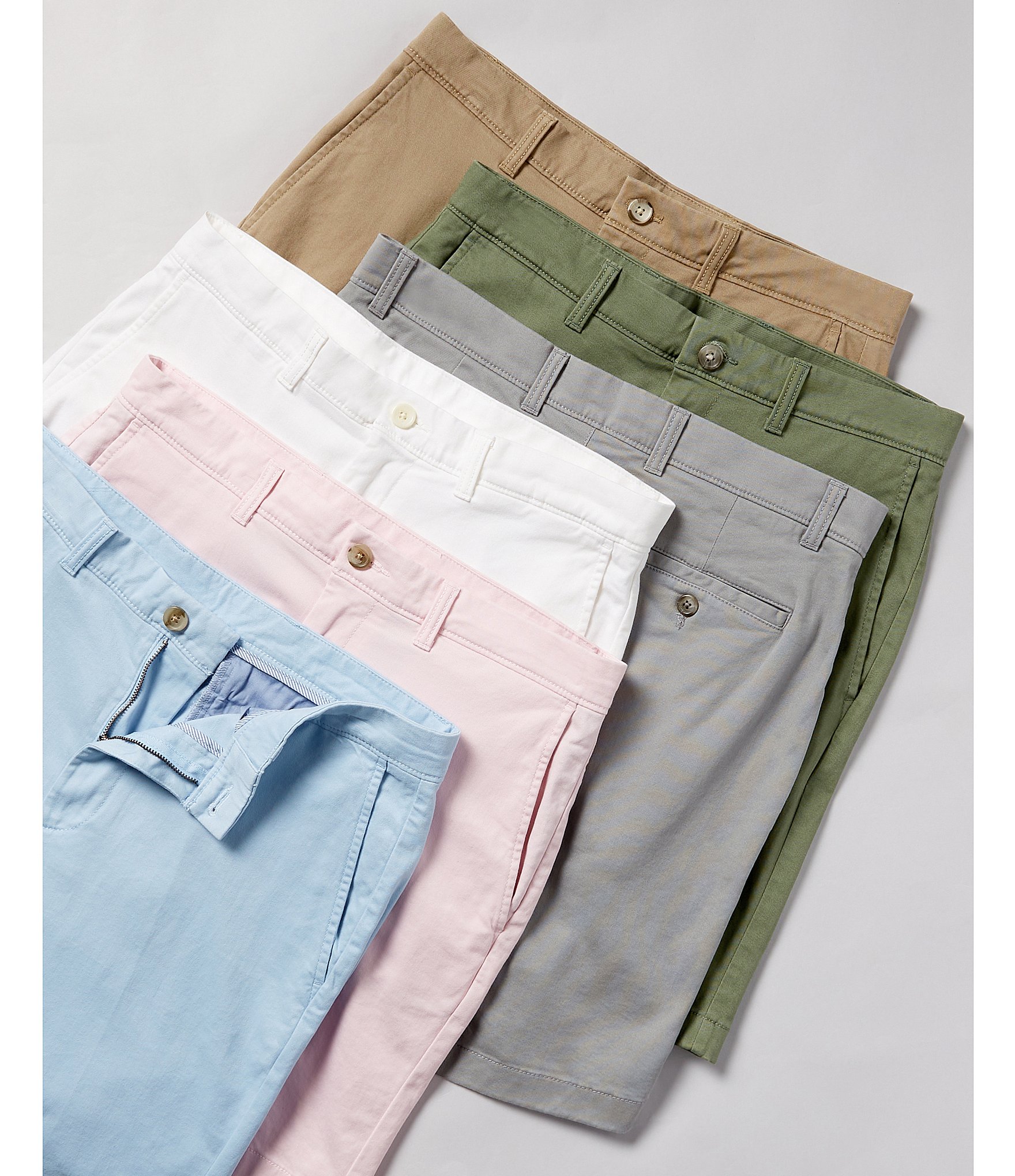 Roundtree & Yorke Big & Tall Casuals Classic Fit Flat Front Washed Chino 9#double; And 11#double; Inseam Shorts