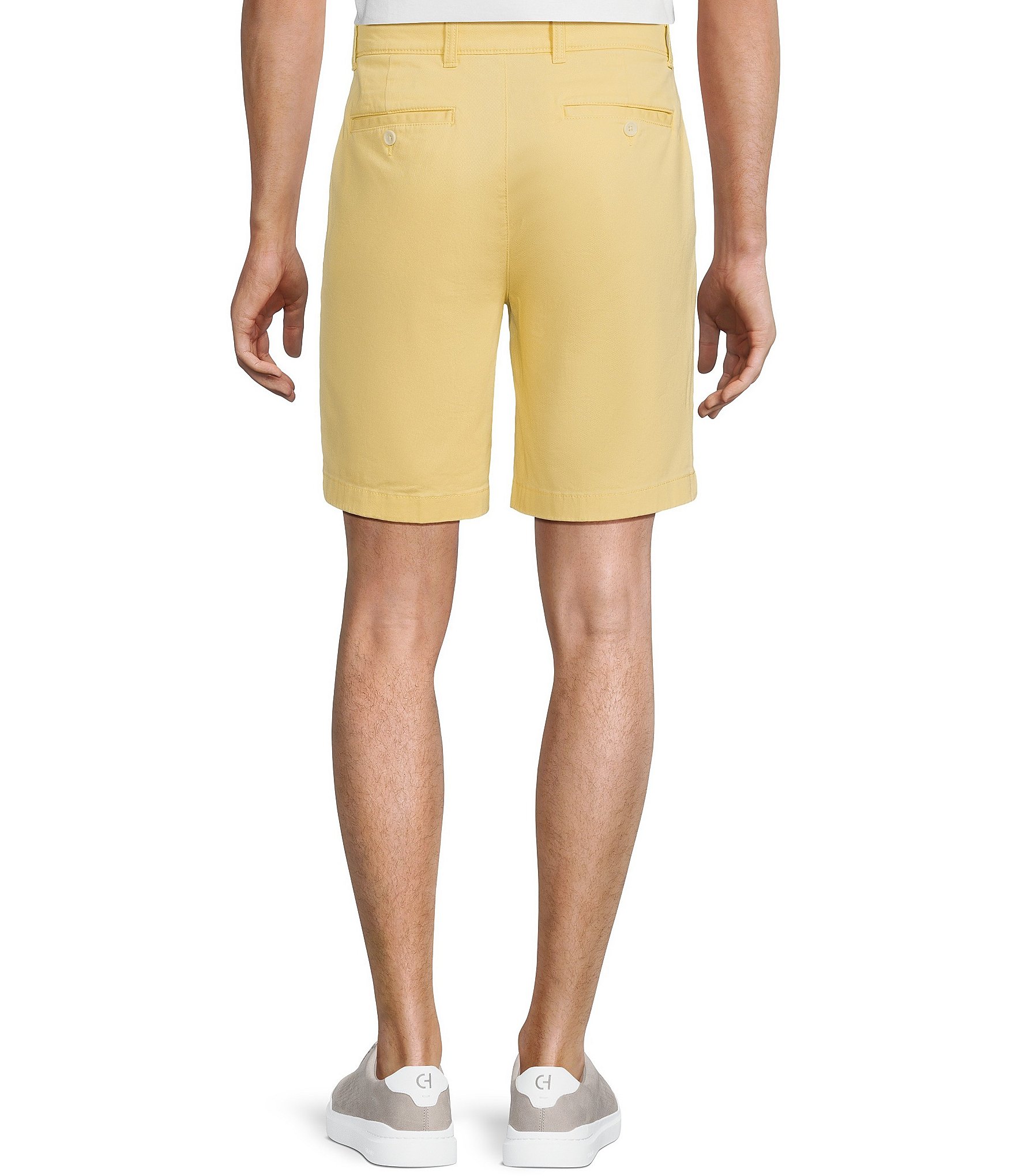 Roundtree & Yorke Big & Tall Casuals Classic Fit Flat Front Washed Chino 9#double; And 11#double; Inseam Shorts