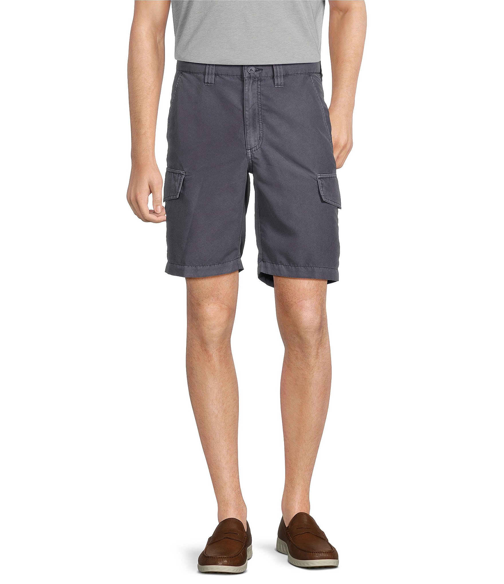 Roundtree & Yorke Big & Tall Casuals Straight Fit 9#double; Inseam Cargo Shorts