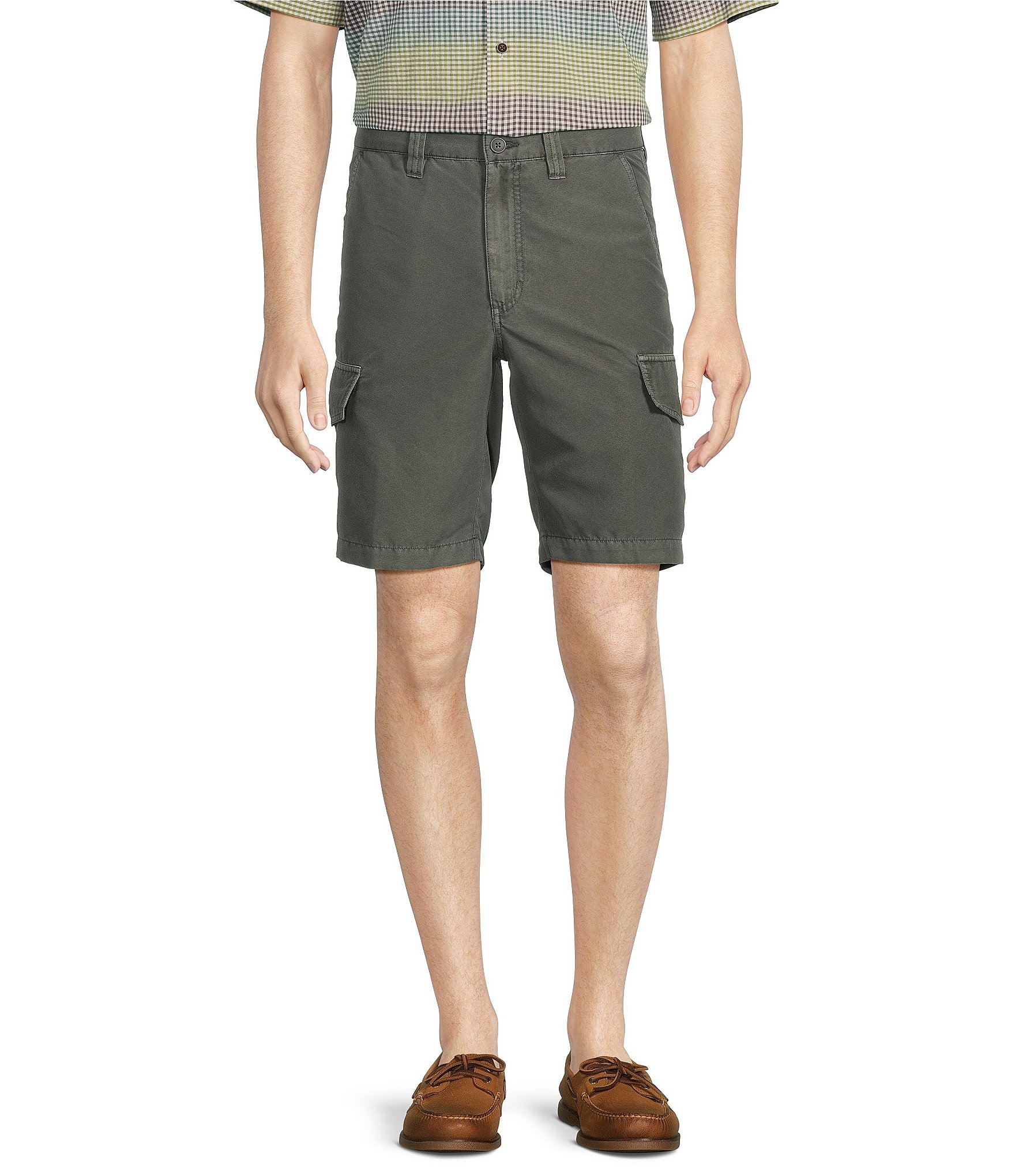 Roundtree & Yorke Big & Tall Casuals Straight Fit 9#double; Inseam Cargo Shorts