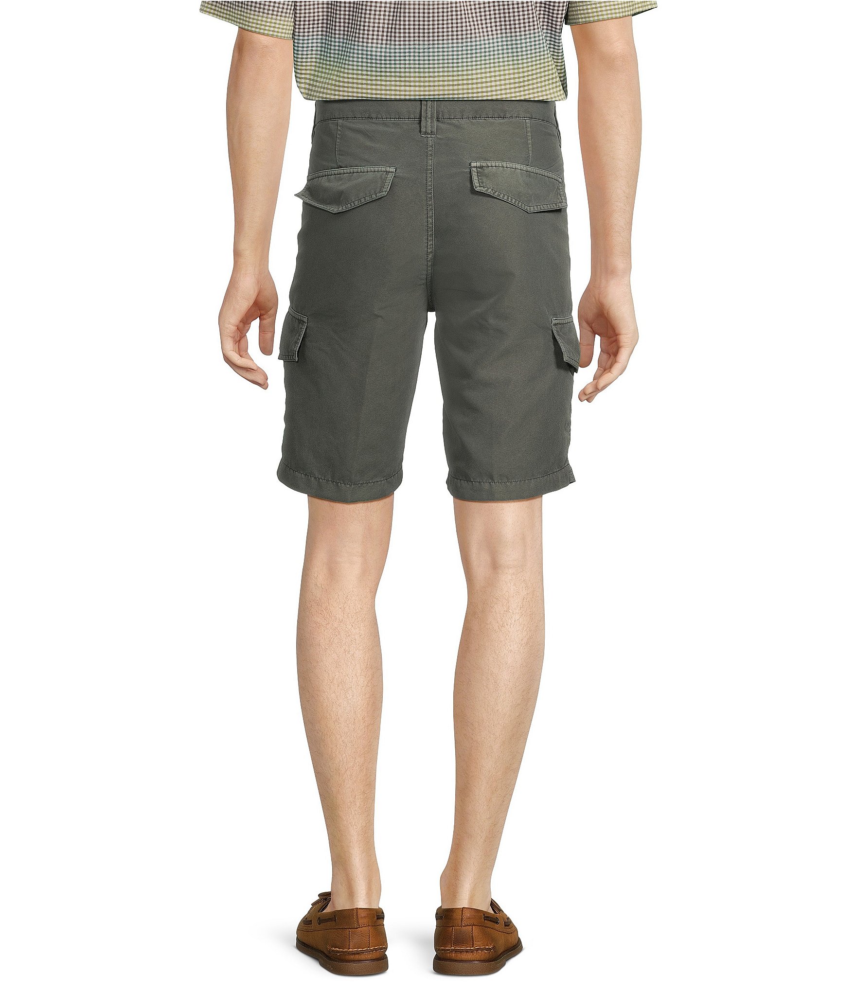 Roundtree & Yorke Big & Tall Casuals Straight Fit 9#double; Inseam Cargo Shorts