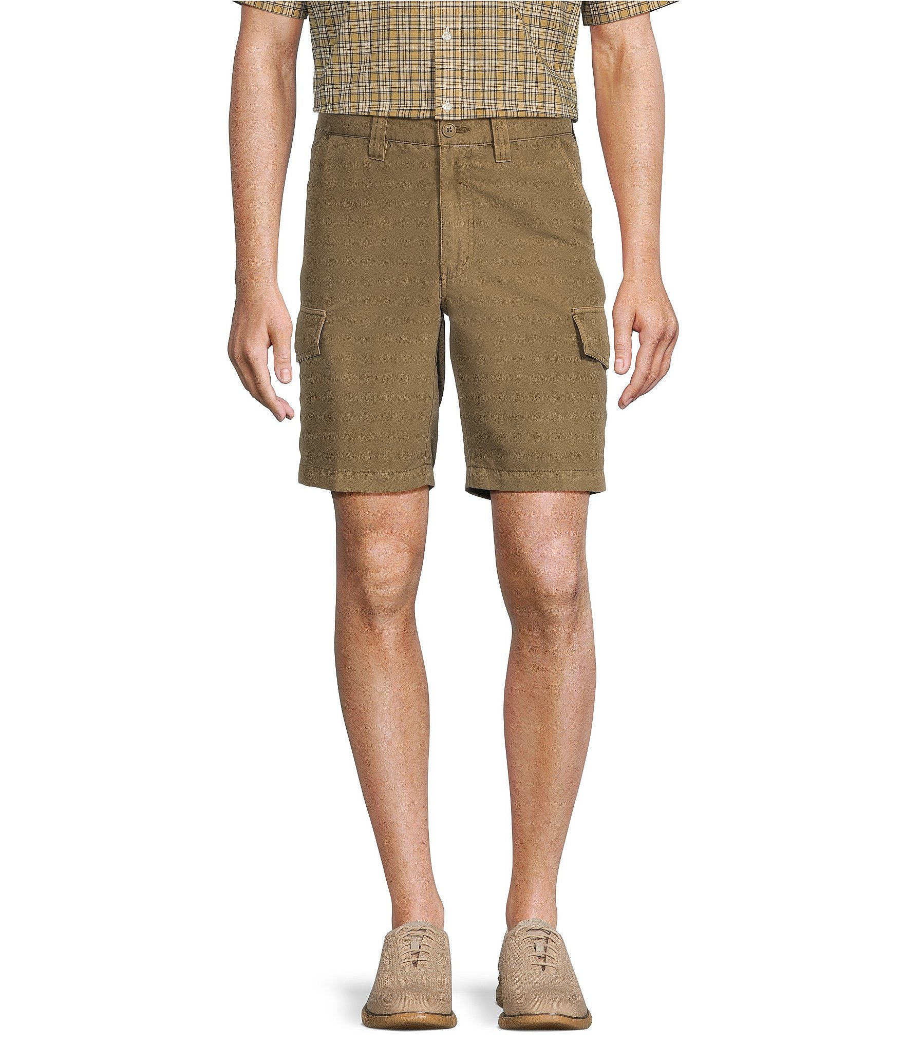 Roundtree & Yorke Big & Tall Casuals Straight Fit 9#double; Inseam Cargo Shorts