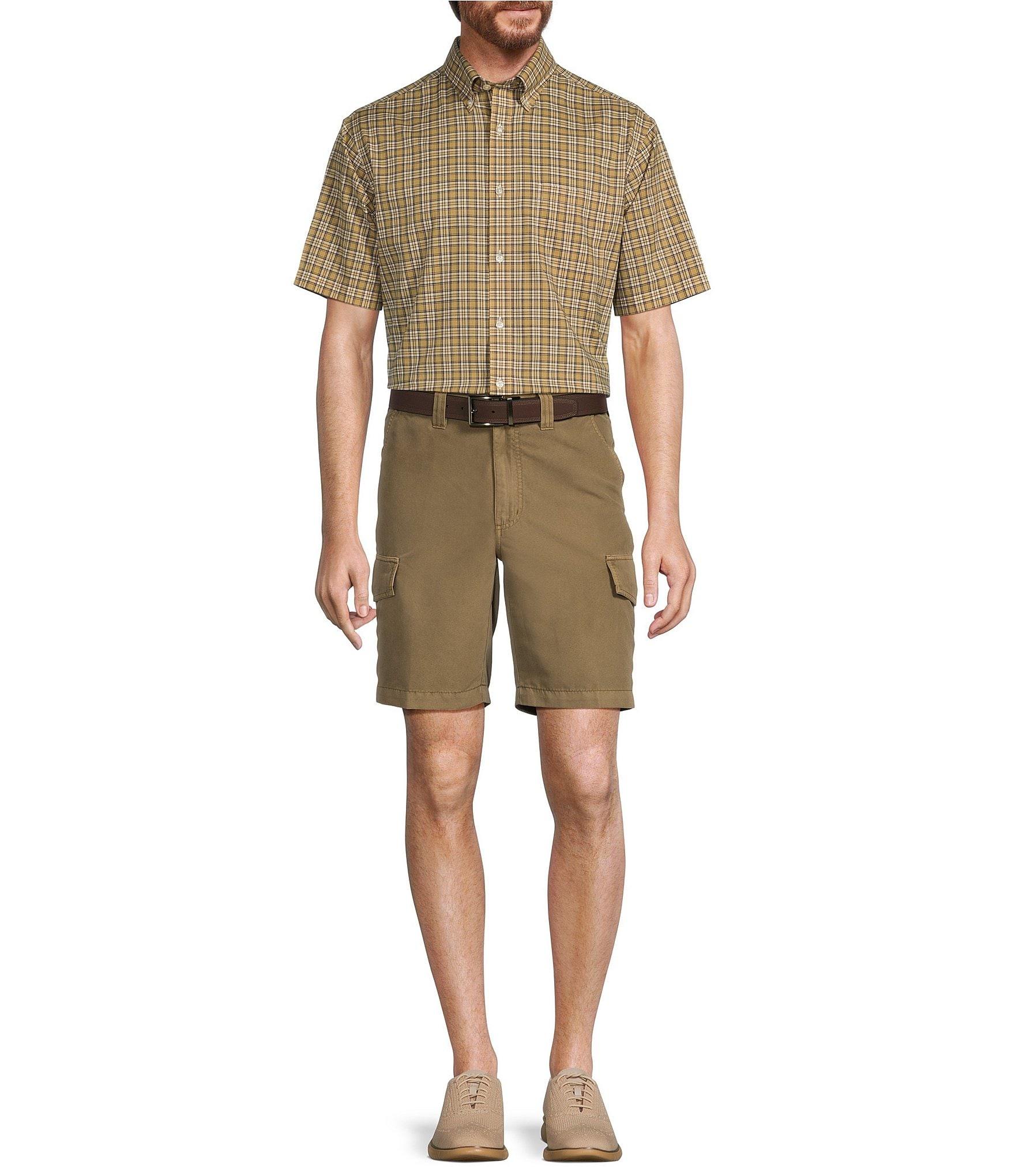 Roundtree & Yorke Big & Tall Casuals Straight Fit 9#double; Inseam Cargo Shorts